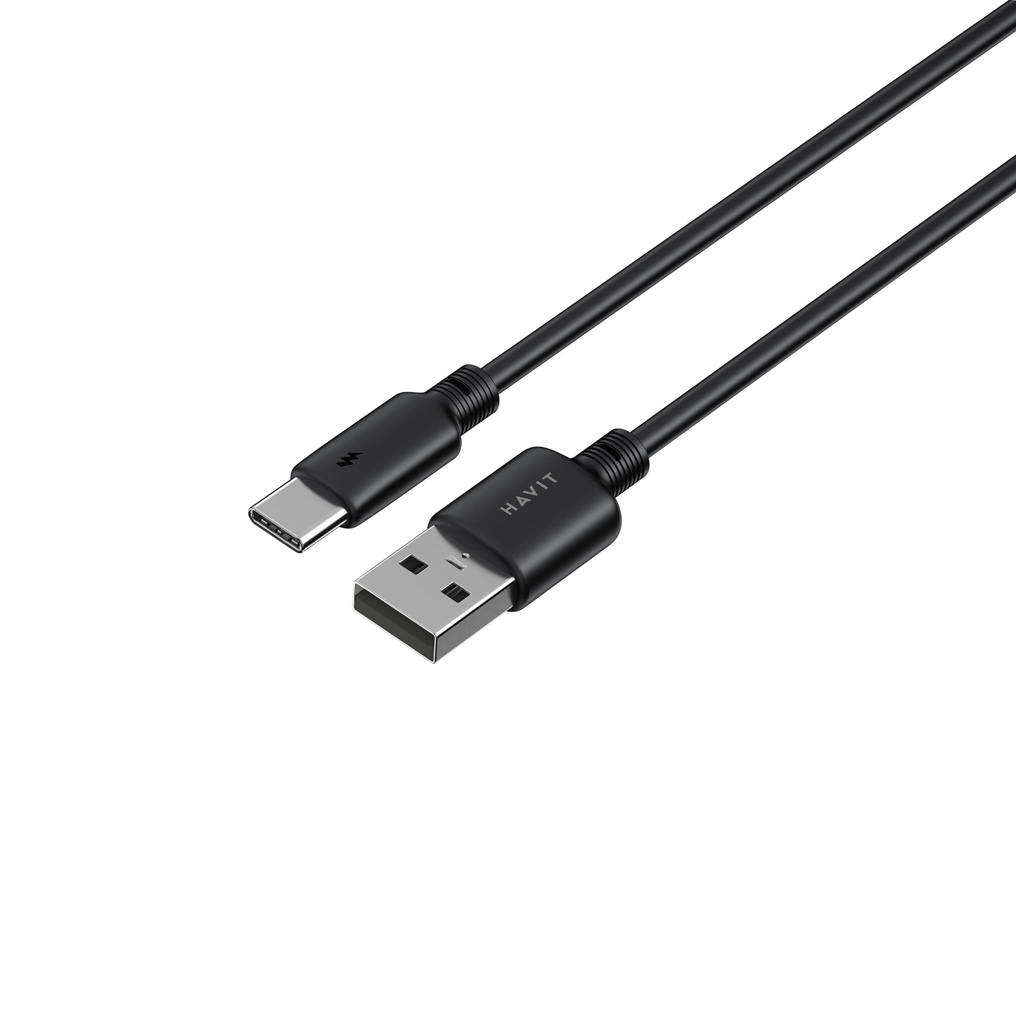 Кабель USB - USB-C HAVIT CB302C 3A 1м Black — фото 4 з 4