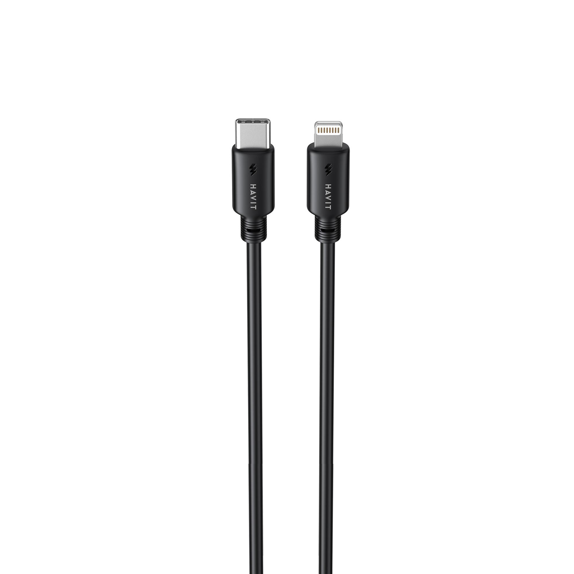 Кабель USB-C - Lightning HAVIT CB304C PD30W 1м Black — фото 2 з 4