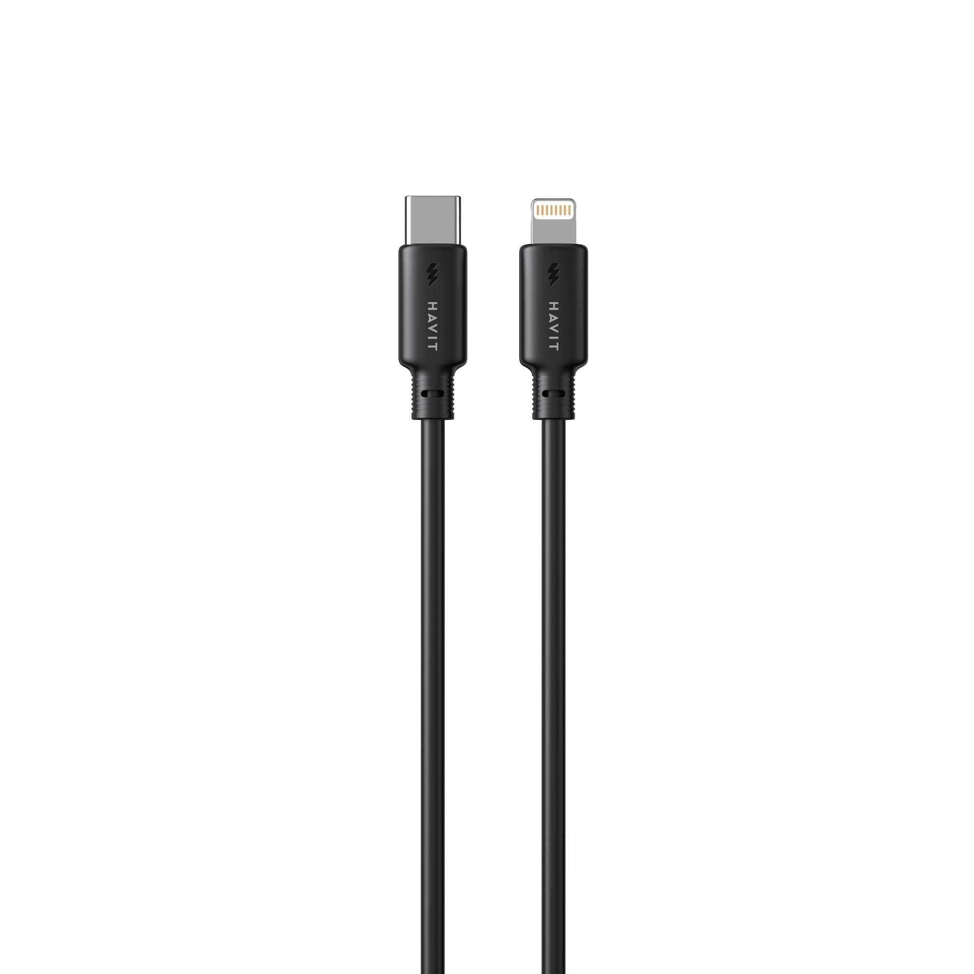 Кабель USB-C - Lightning HAVIT CB304C PD30W 1м Black — фото 1 з 4