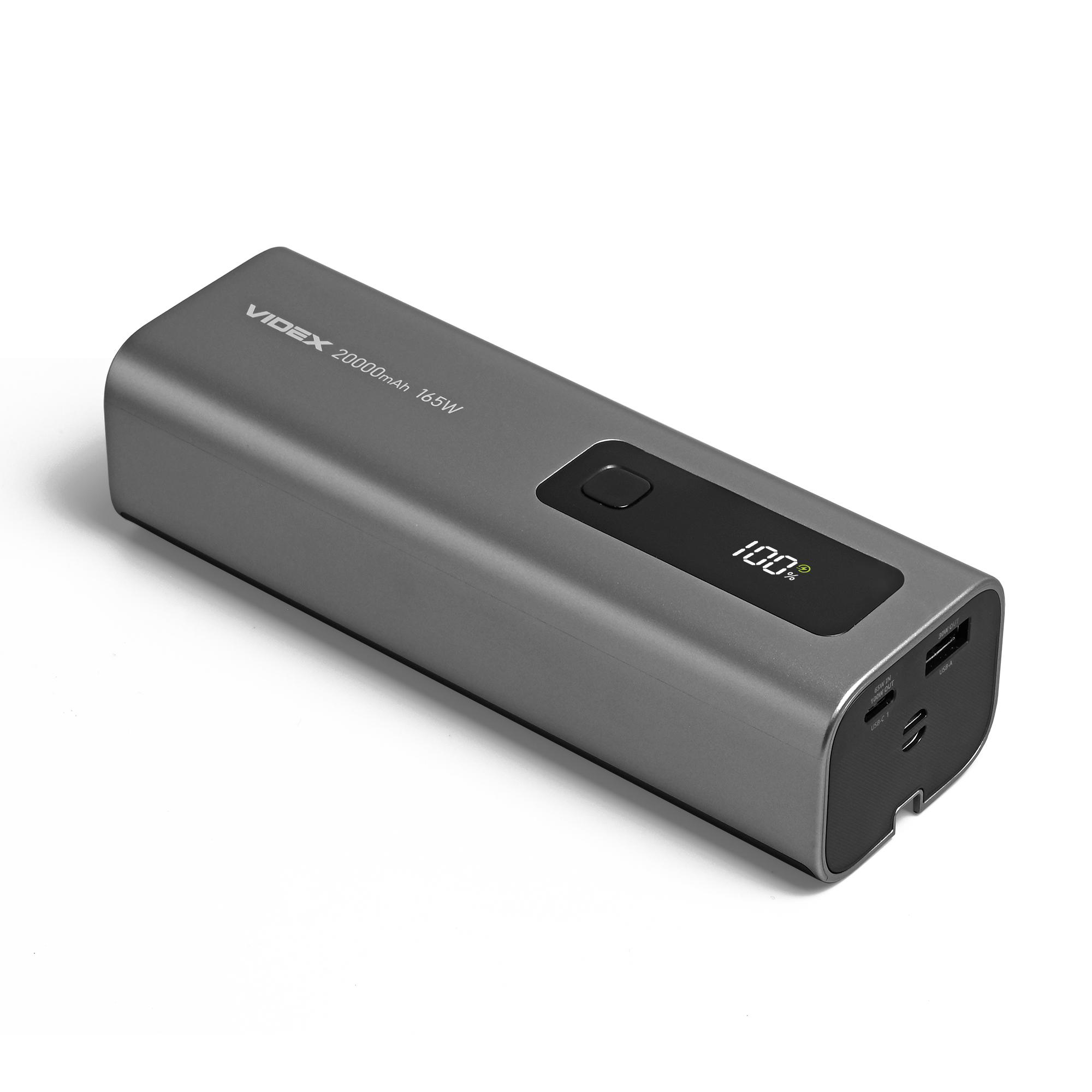 Повербанк 20000mAh VIDEX VPB-366 165W PD100W +Display — фото 10 з 17