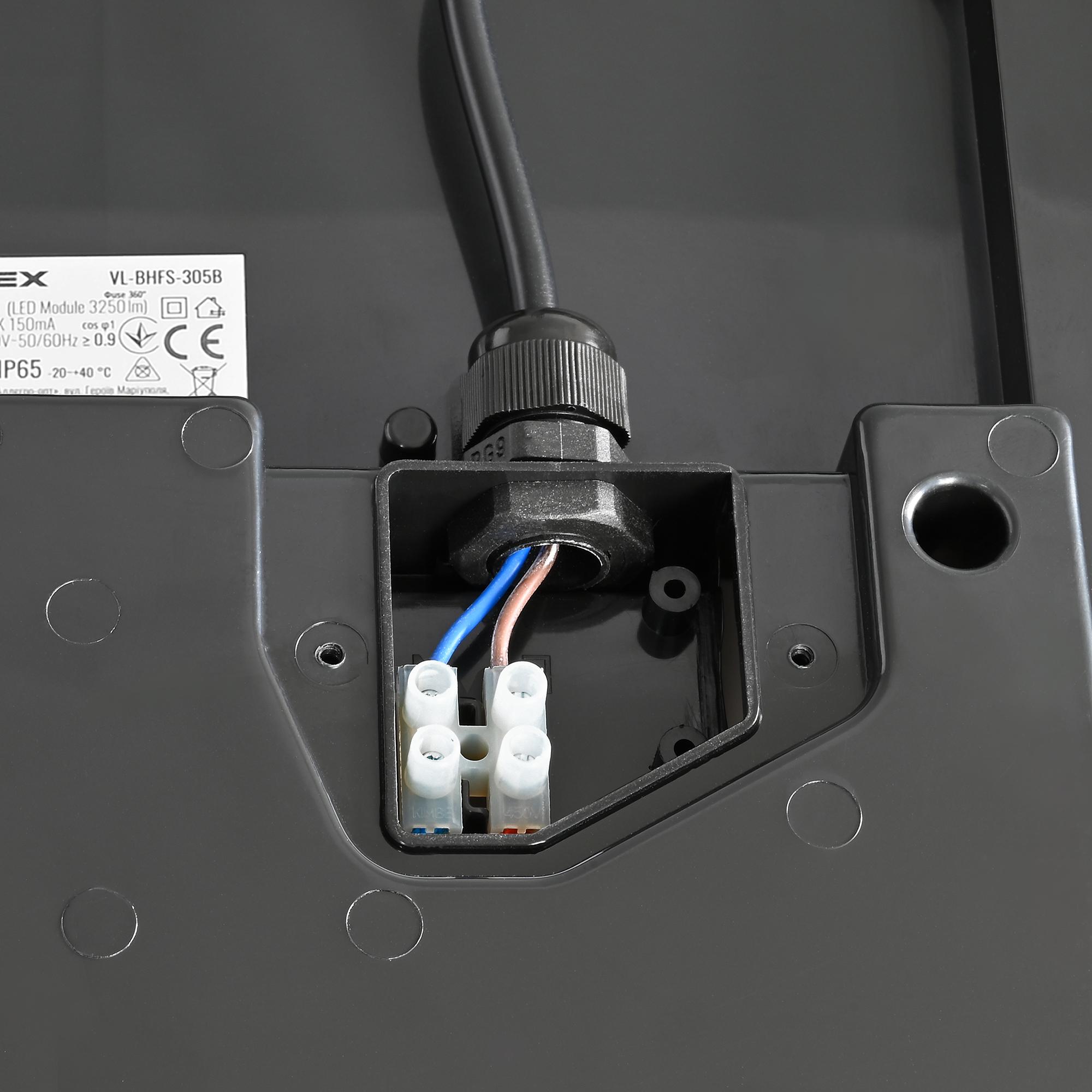 LED світильник ART IP65 квадратний VIDEX 30W 5000K Black — фото 6 з 11