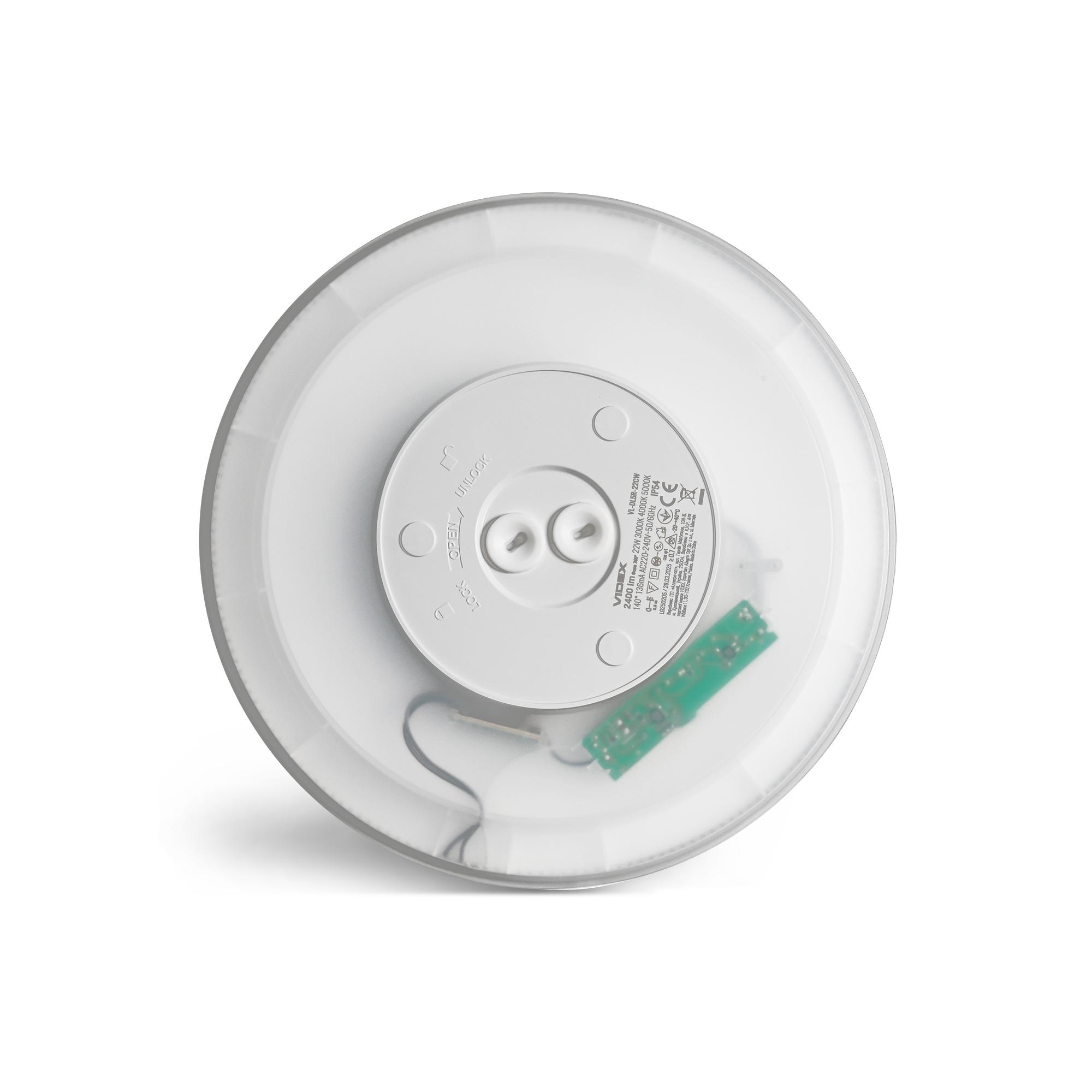 LED світильник з декоративною підсвіткою VIDEX DL5R 22W 3000K-4000K-5000K White — фото 4 з 10