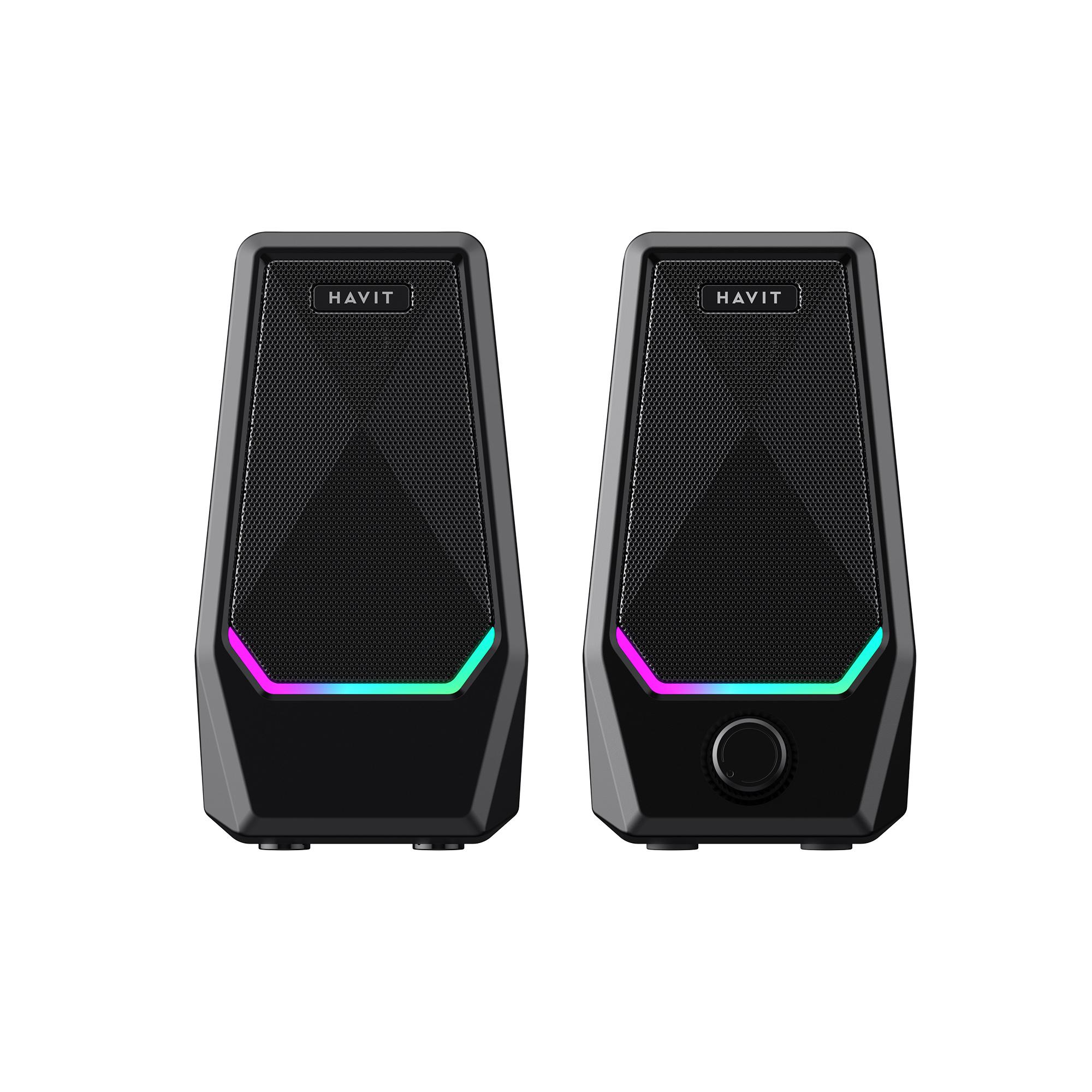 Стерео колонки HAVIT SK768 USB 10W RGB Black — фото 2 з 9