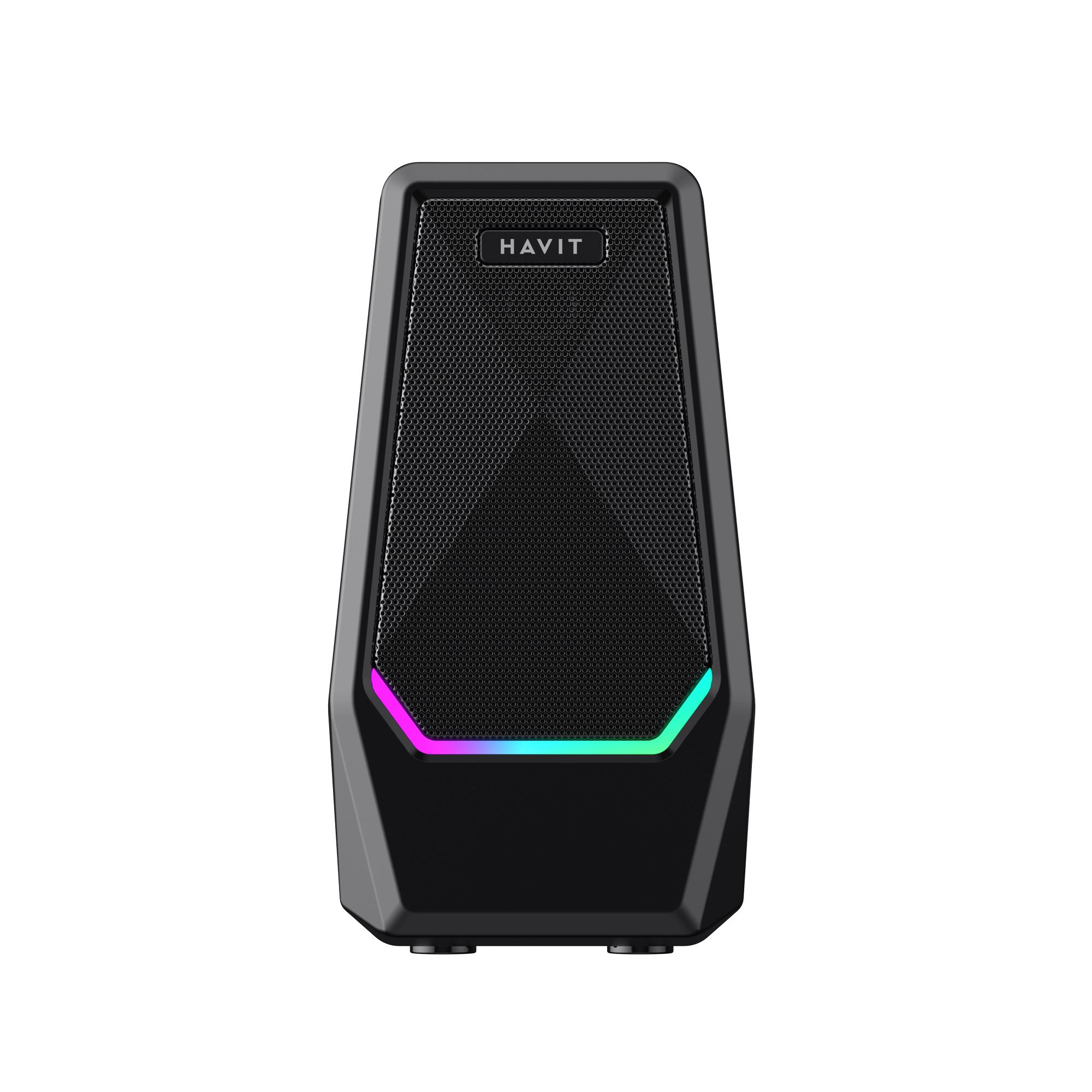 Стерео колонки HAVIT SK768 USB 10W RGB Black — фото 7 з 9