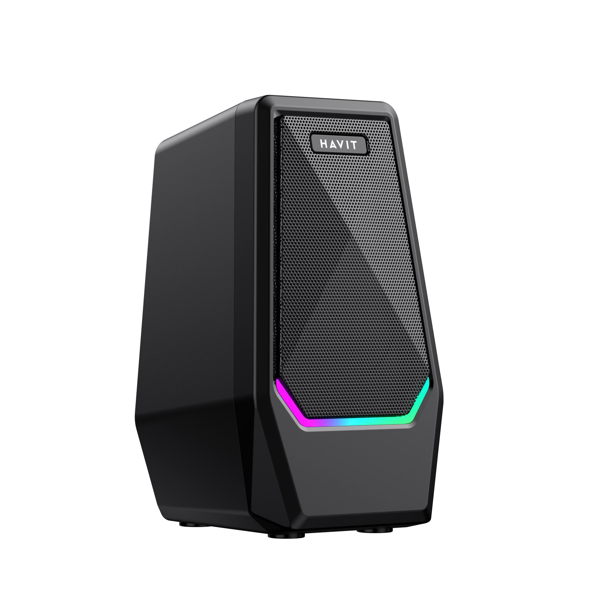 Стерео колонки HAVIT SK768 USB 10W RGB Black — фото 6 з 9