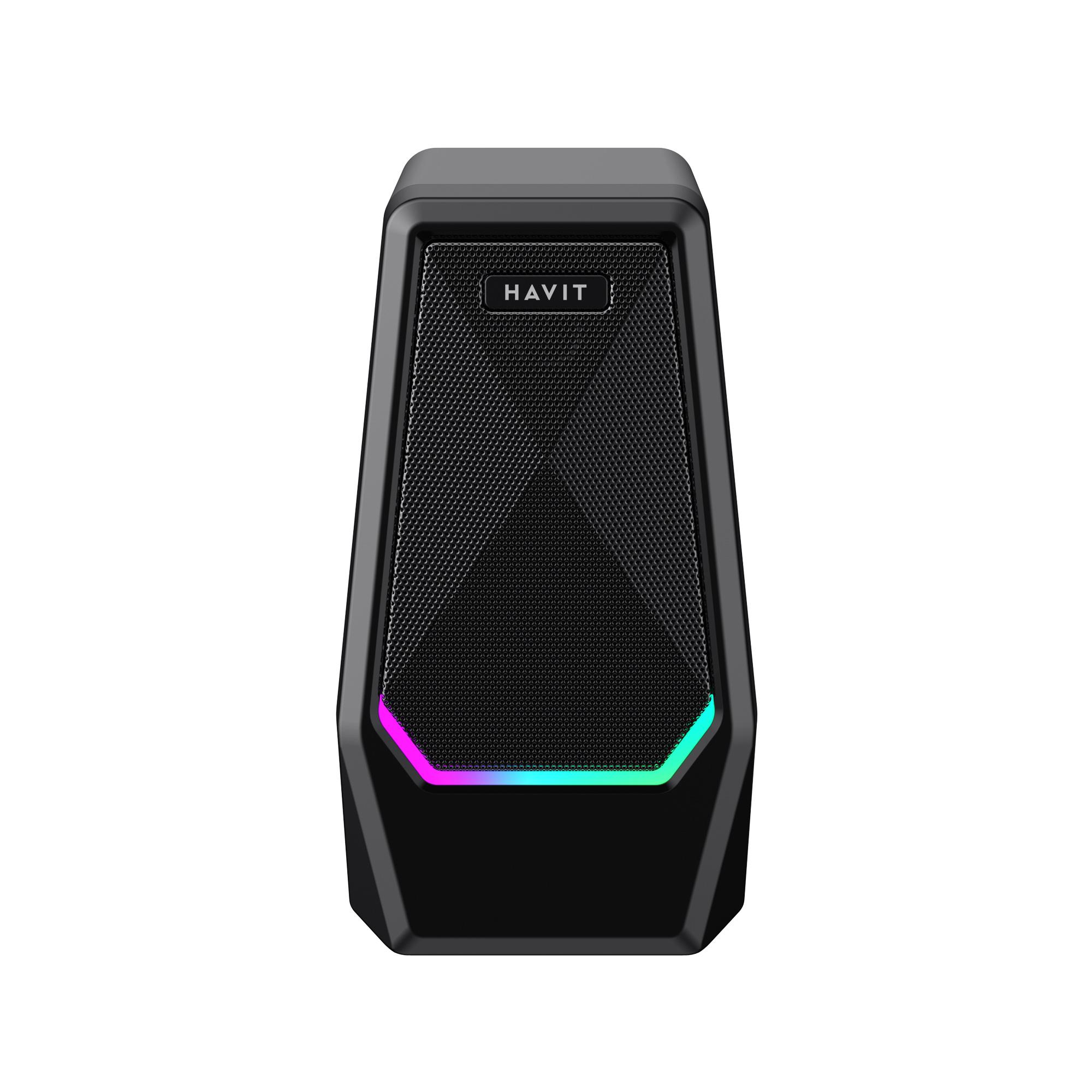 Стерео колонки HAVIT SK768 USB 10W RGB Black — фото 4 з 9