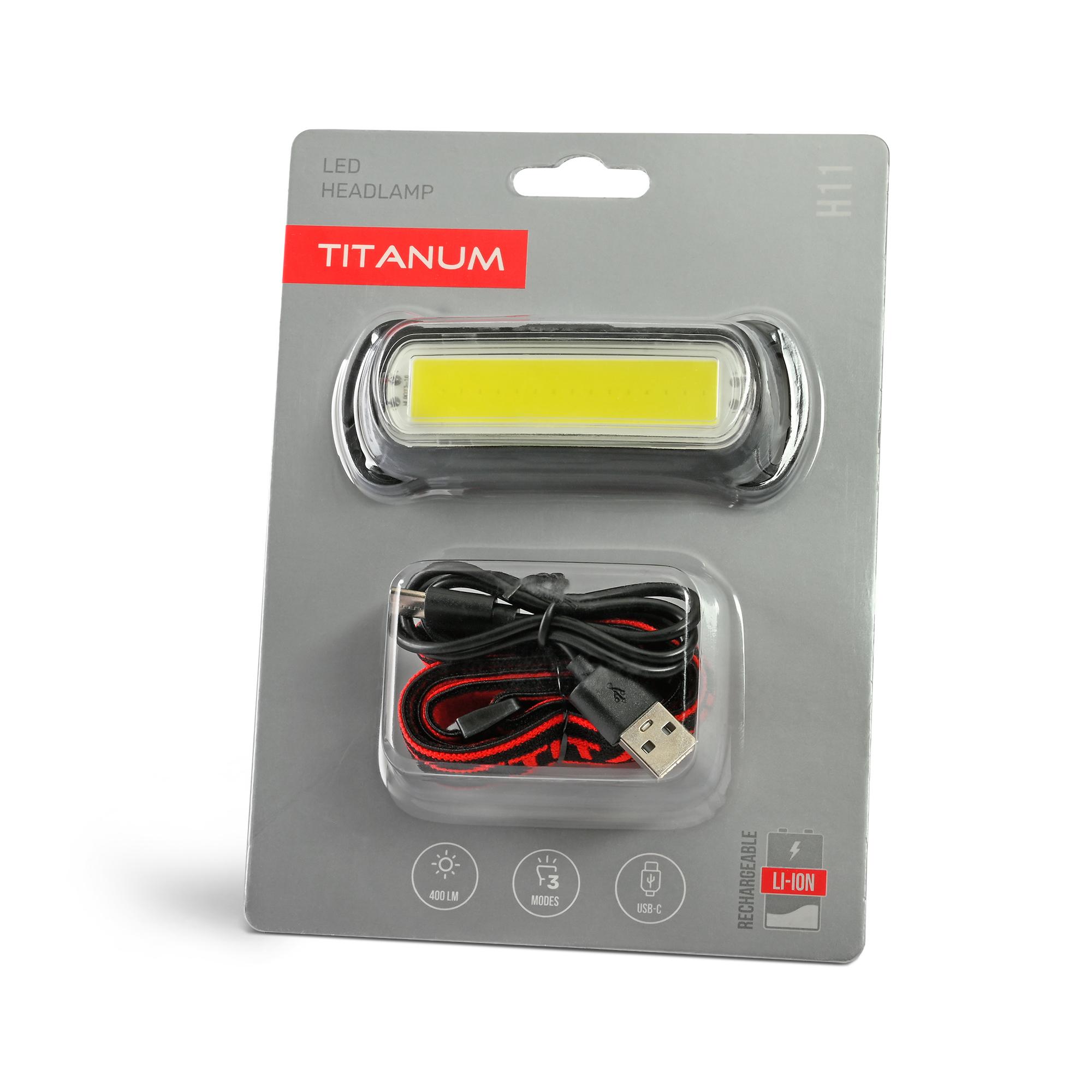 Налобний світлодіодний ліхтарик TITANUM TLF-H11 400Lm — фото 10 з 10