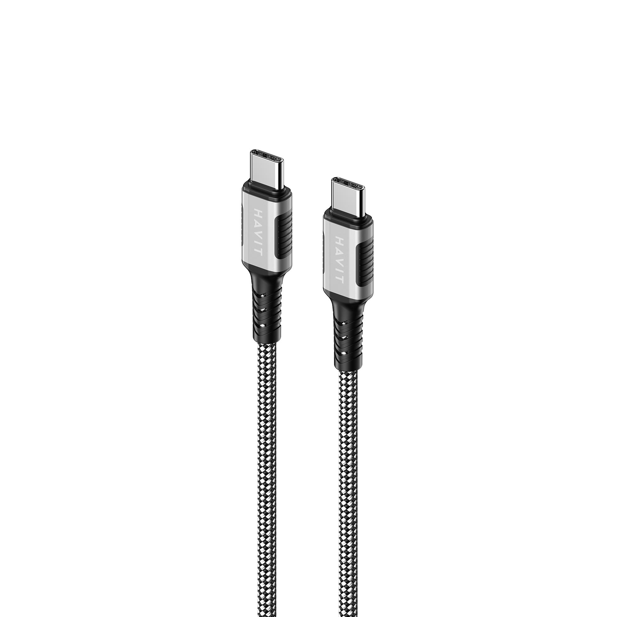 Кабель USB-C - USB-C HAVIT CB6297 PD60W 3A 1м ( магнітний) — фото 4 з 6