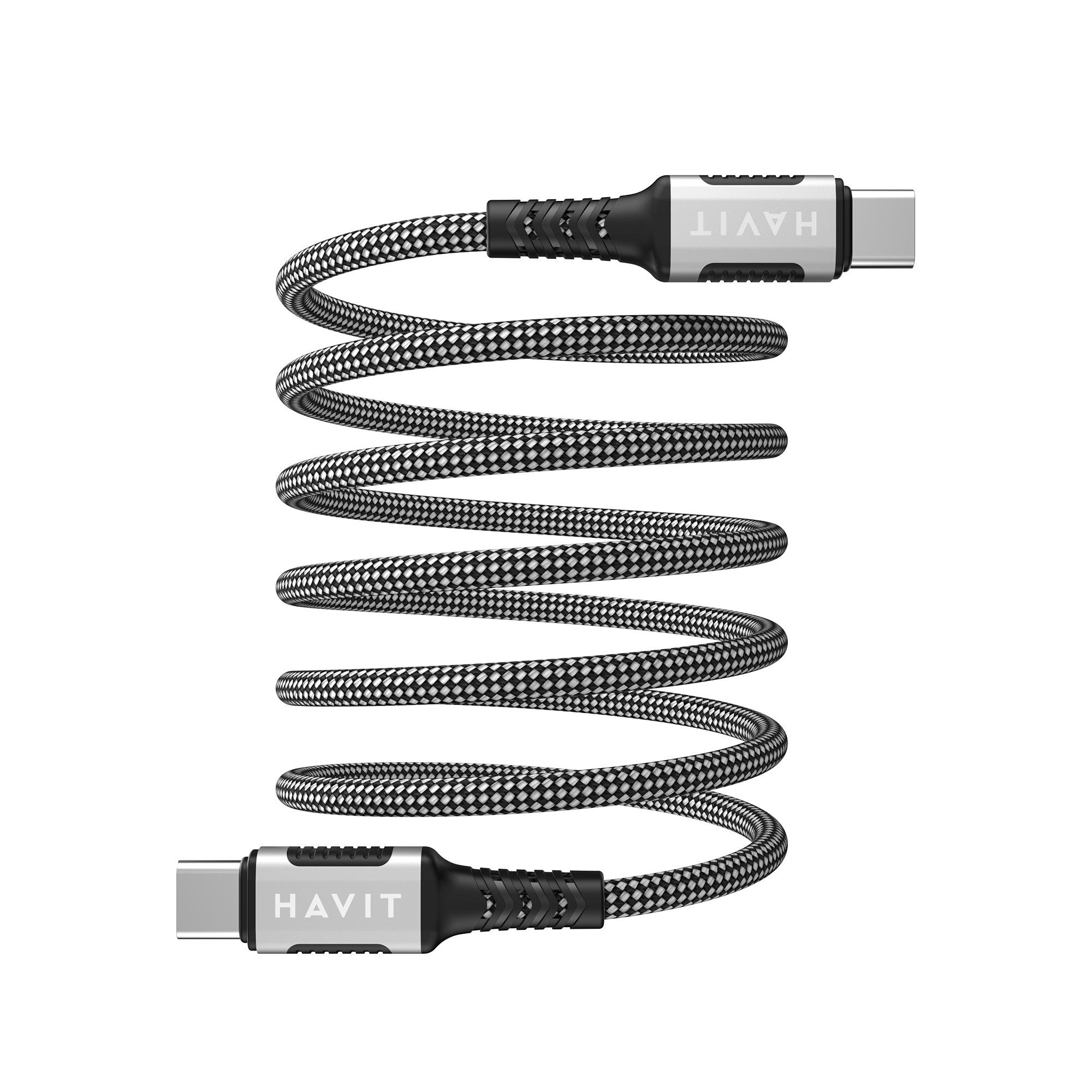 Кабель USB-C - USB-C HAVIT CB6297 PD60W 3A 1м ( магнітний) — фото 1 з 6