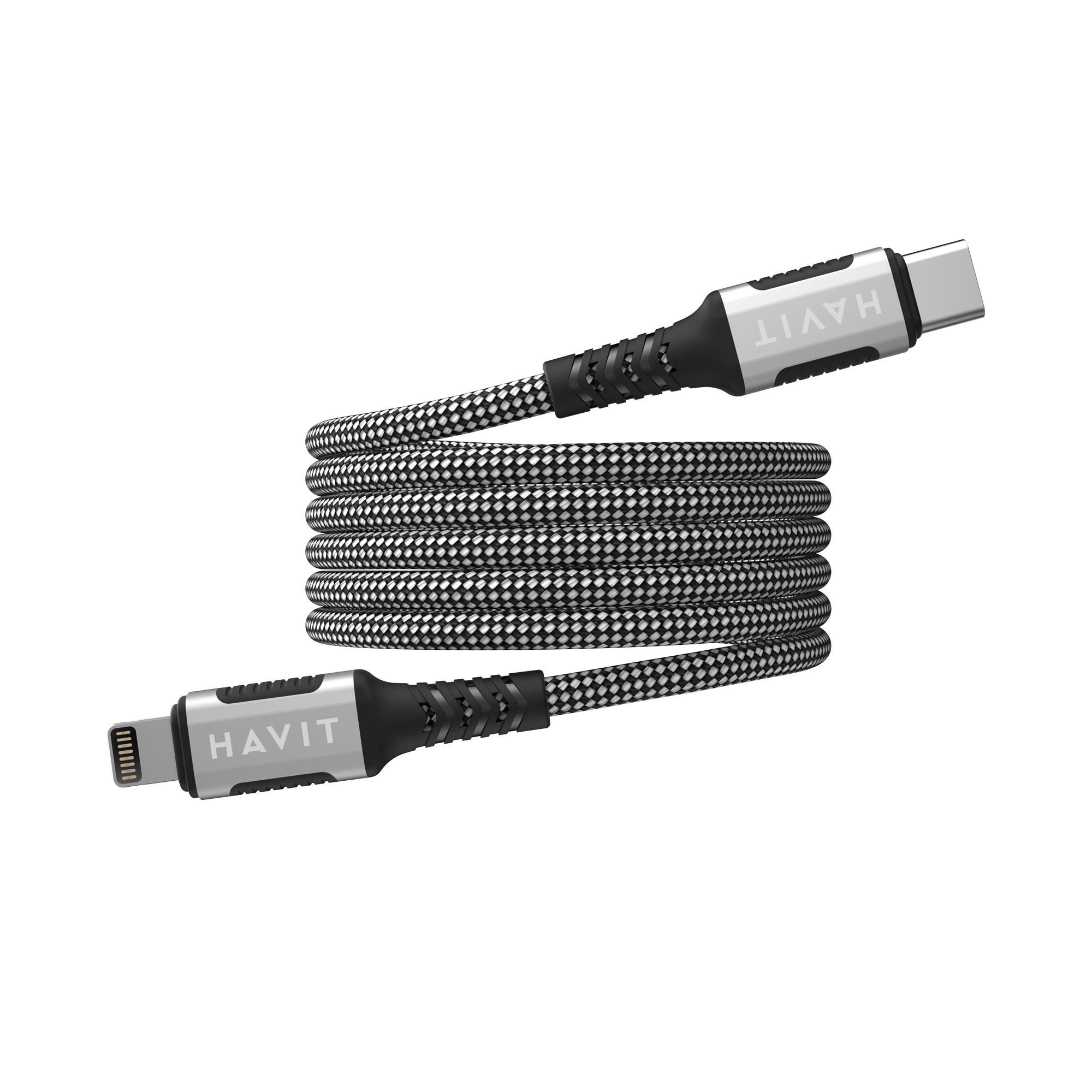 Кабель USB-C - Lightning HAVIT CB6298 PD30W 1м ( магнітний) — фото 2 з 3