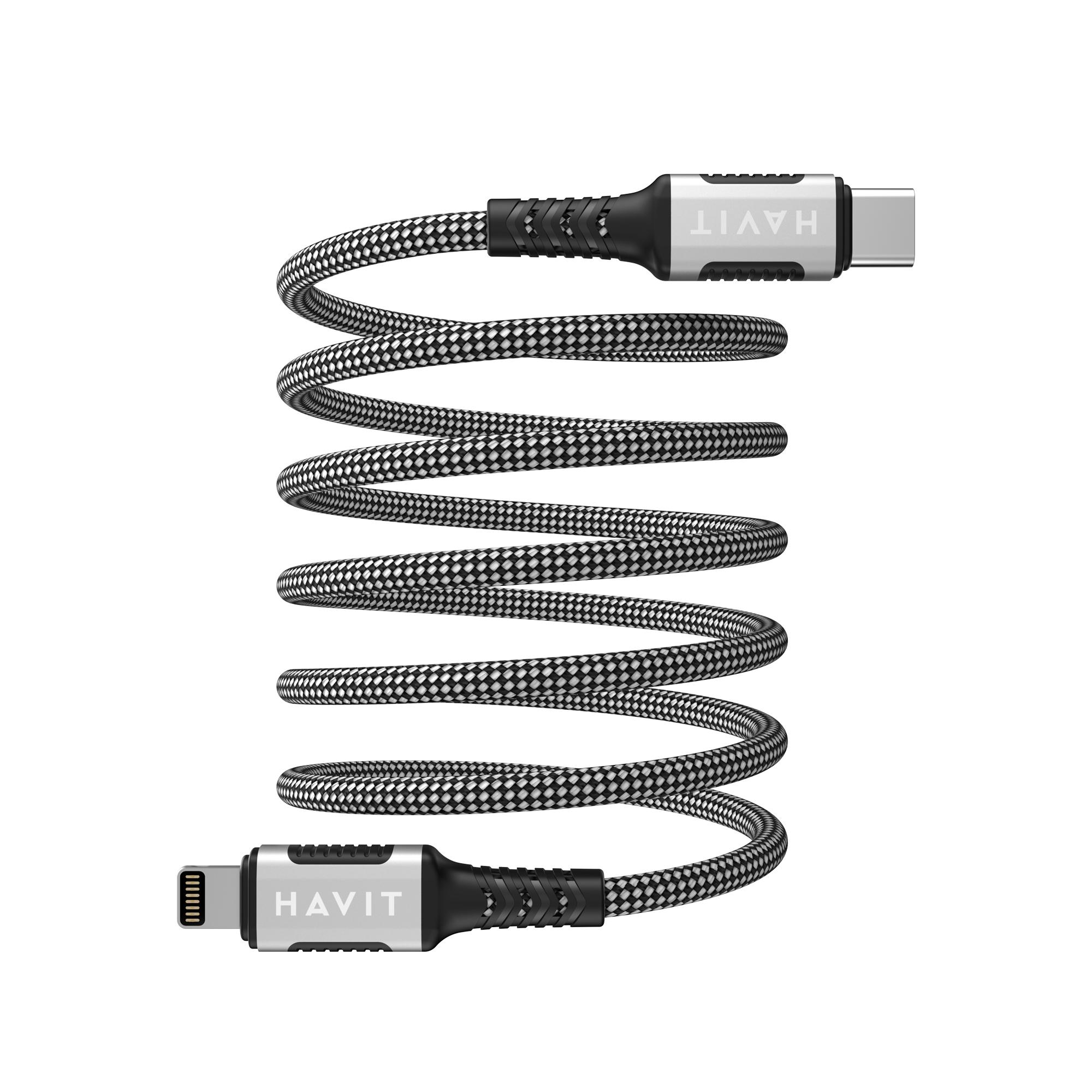 Кабель USB-C - Lightning HAVIT CB6298 PD30W 1м ( магнітний) — фото 1 з 3