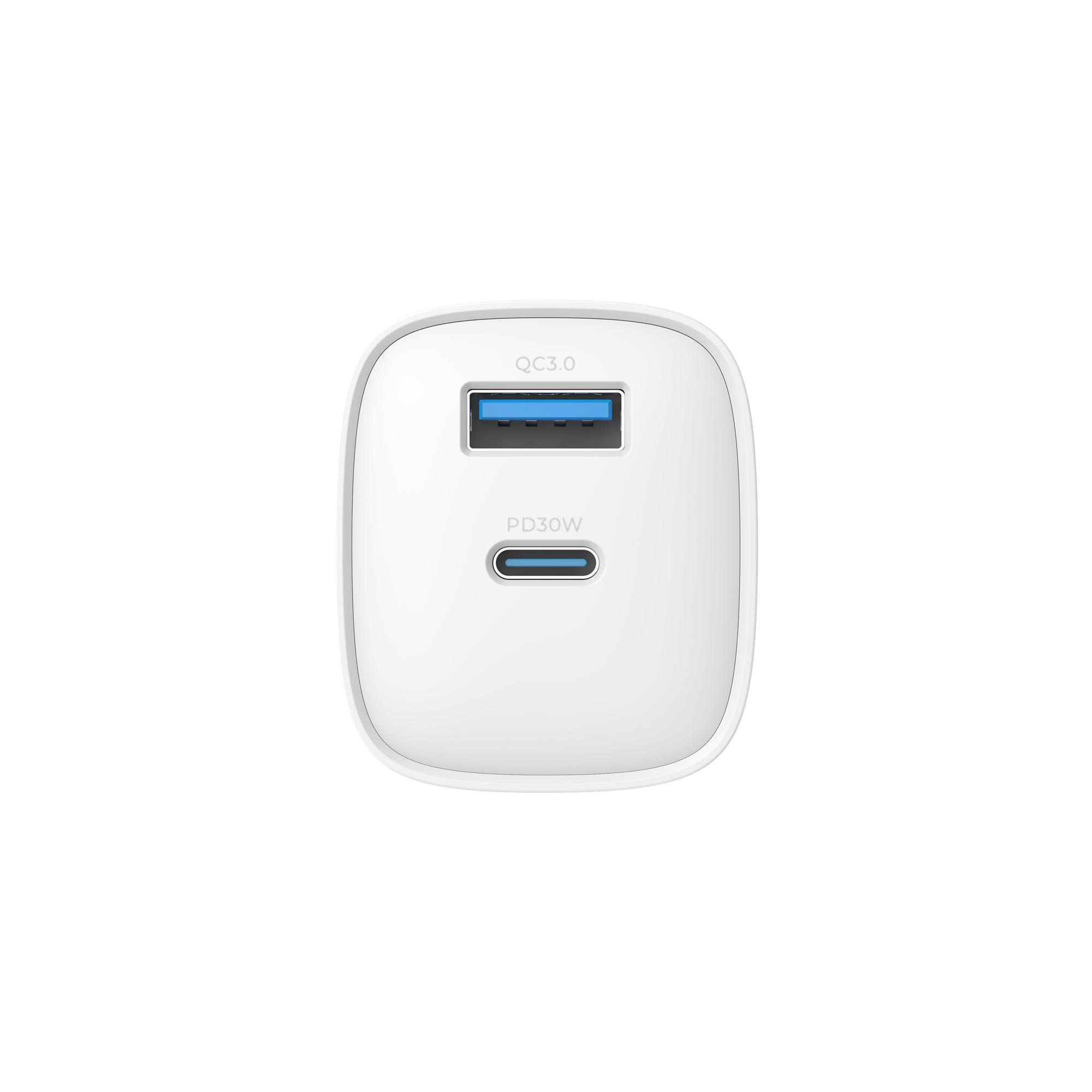 Зарядний пристрій HAVIT UC30 PRO GaN 30W USB-A+USB-C White — фото 4 з 5