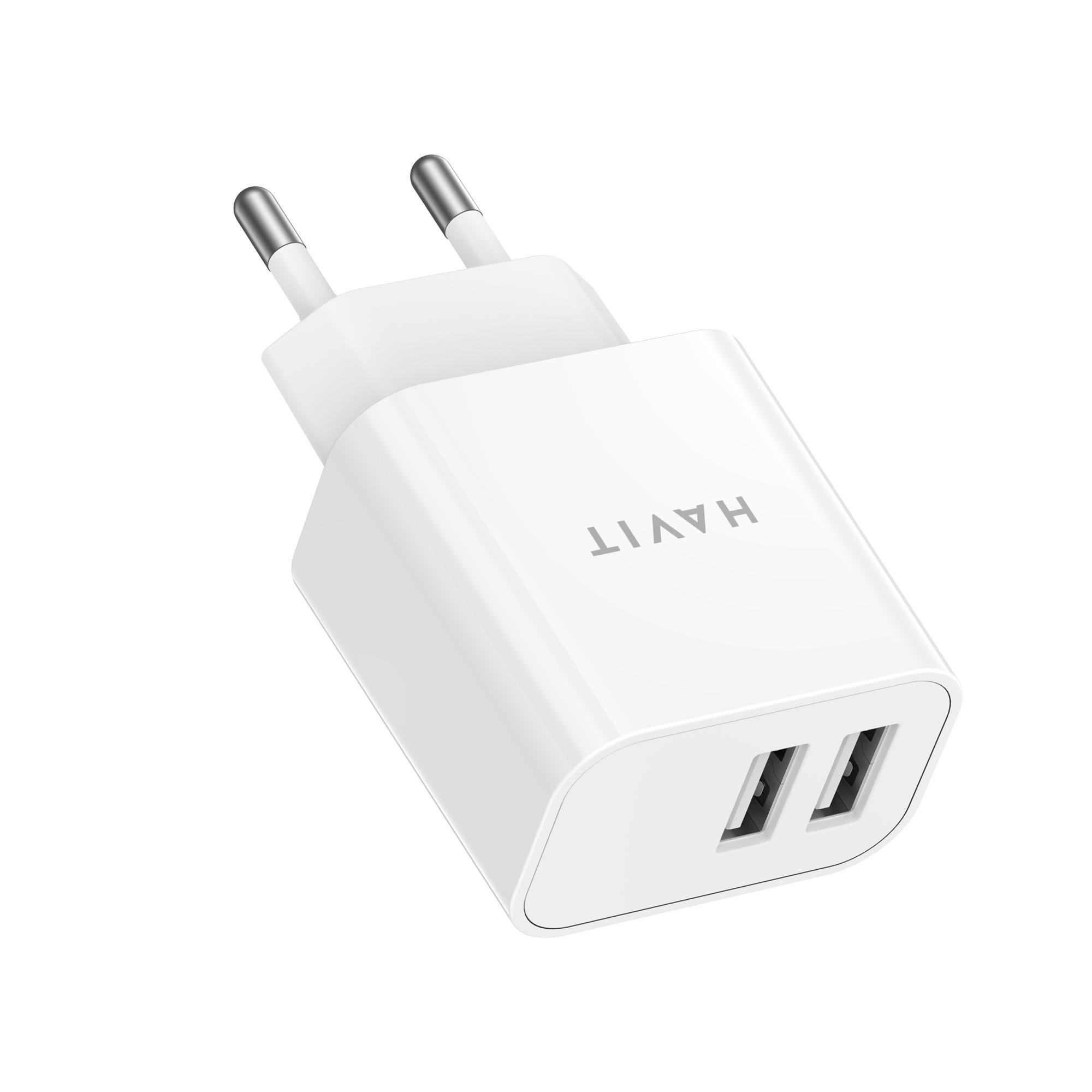 Зарядний пристрій HAVIT UC006B 15W 2xUSB-A White — фото 5 з 5