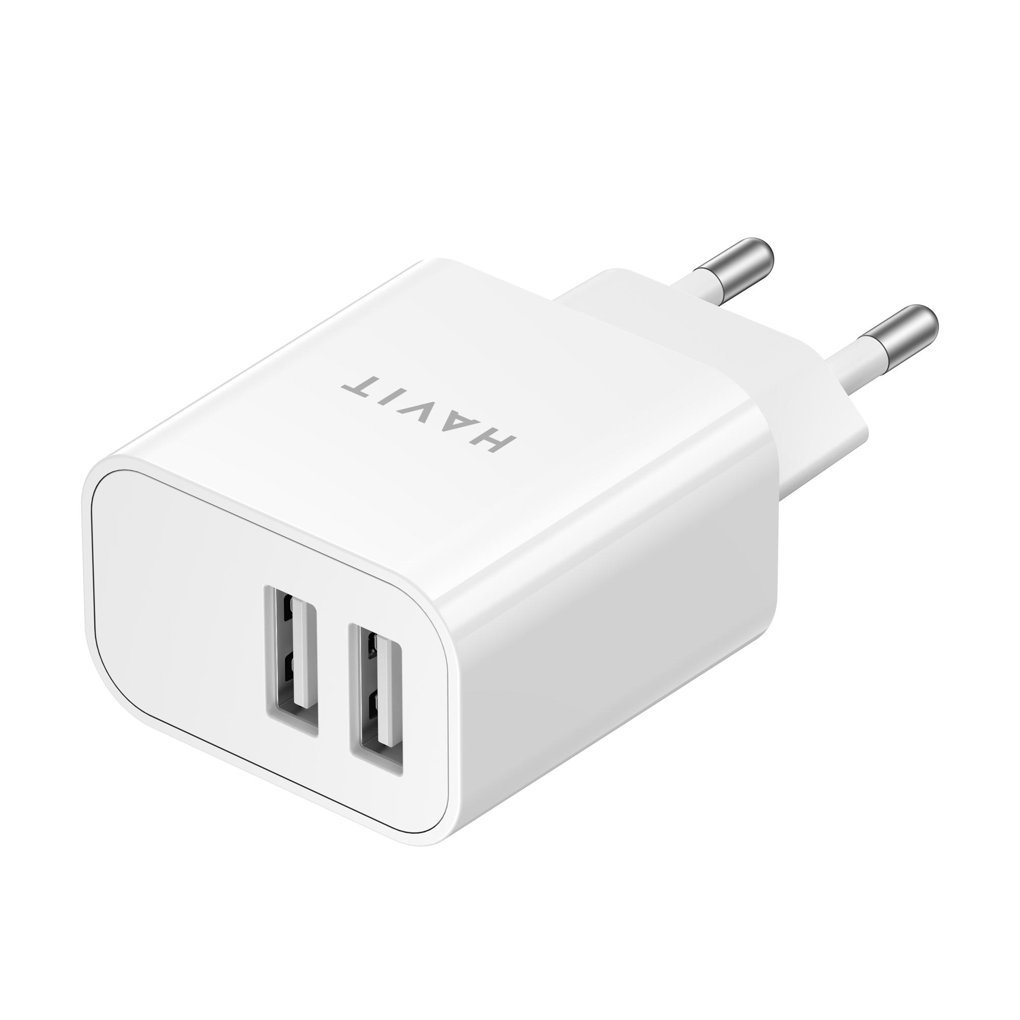 Зарядний пристрій HAVIT UC006B 15W 2xUSB-A White — фото 4 з 5