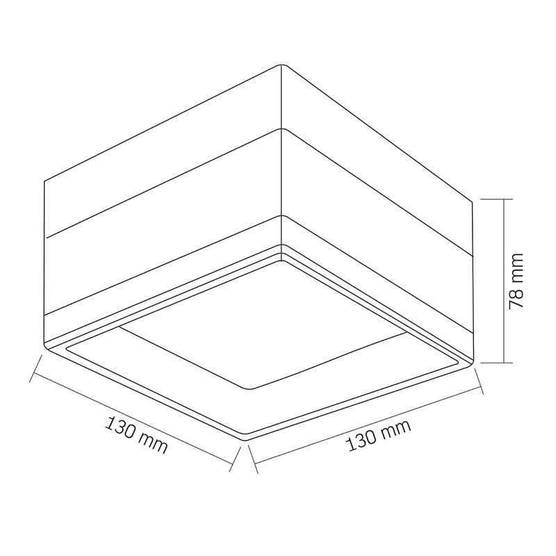 LED світильник IP65 квадратний VIDEX BHD02 9W 2400-3200-4300K Black — фото 6 з 6