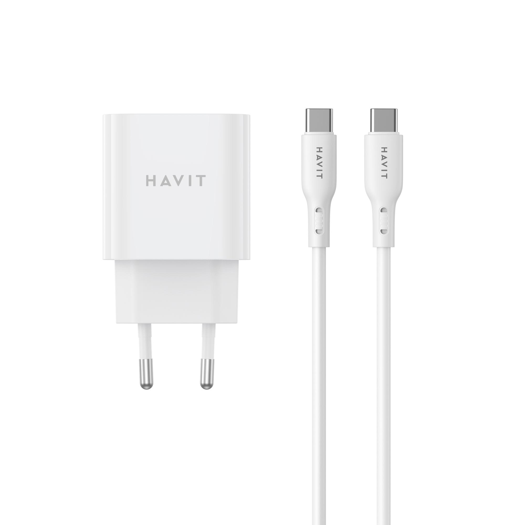 Зарядний пристрій HAVIT ST934 20W USB-C з кабелем USB-C - USB-C — фото 3 з 4