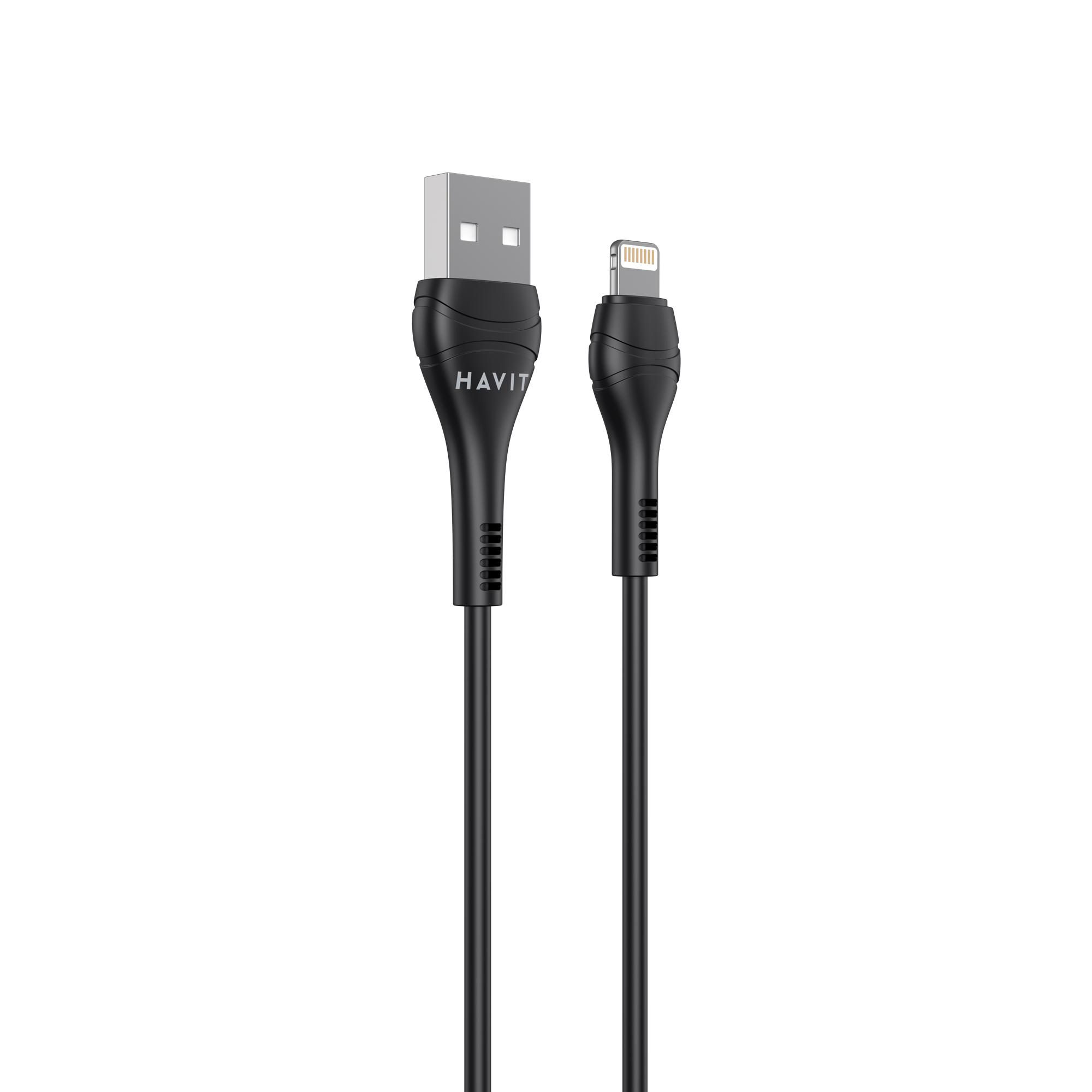 Кабель USB - Lightning HAVIT CB6160-L 2A 1.8м Black — фото 3 з 4
