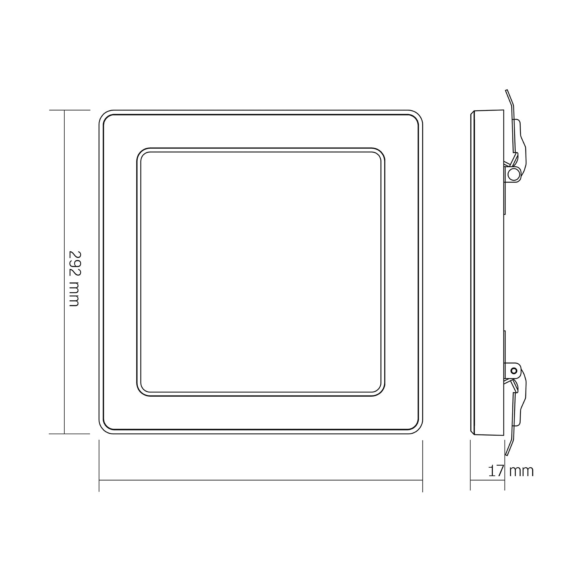 LED світильник квадратний VIDEX DL6S 24W 3000K-4000K-6500K White — фото 11 з 11