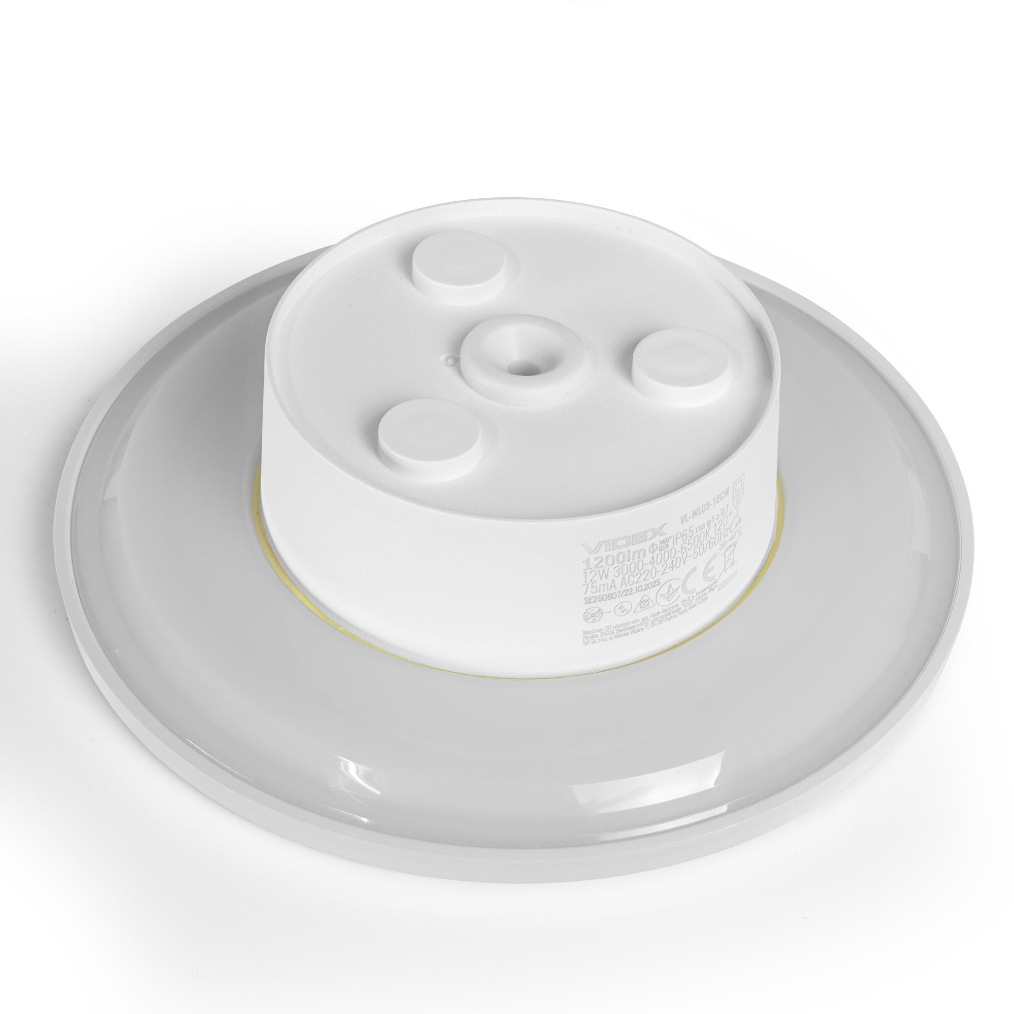 LED світильник настінний IP65 VIDEX WL03 12W 3000K-4000K-6500K White — фото 10 з 19