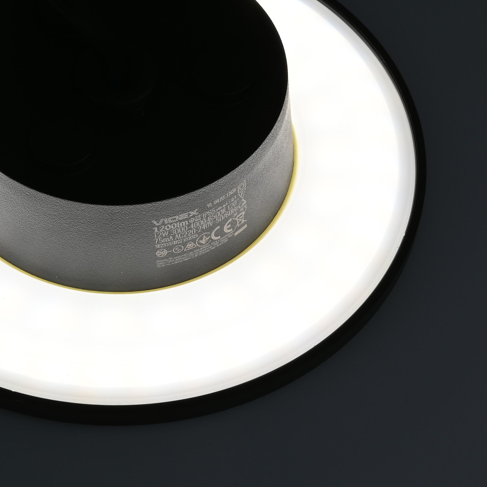 LED світильник настінний IP65 VIDEX WL03 12W 3000K-4000K-6500K Black — фото 12 з 18