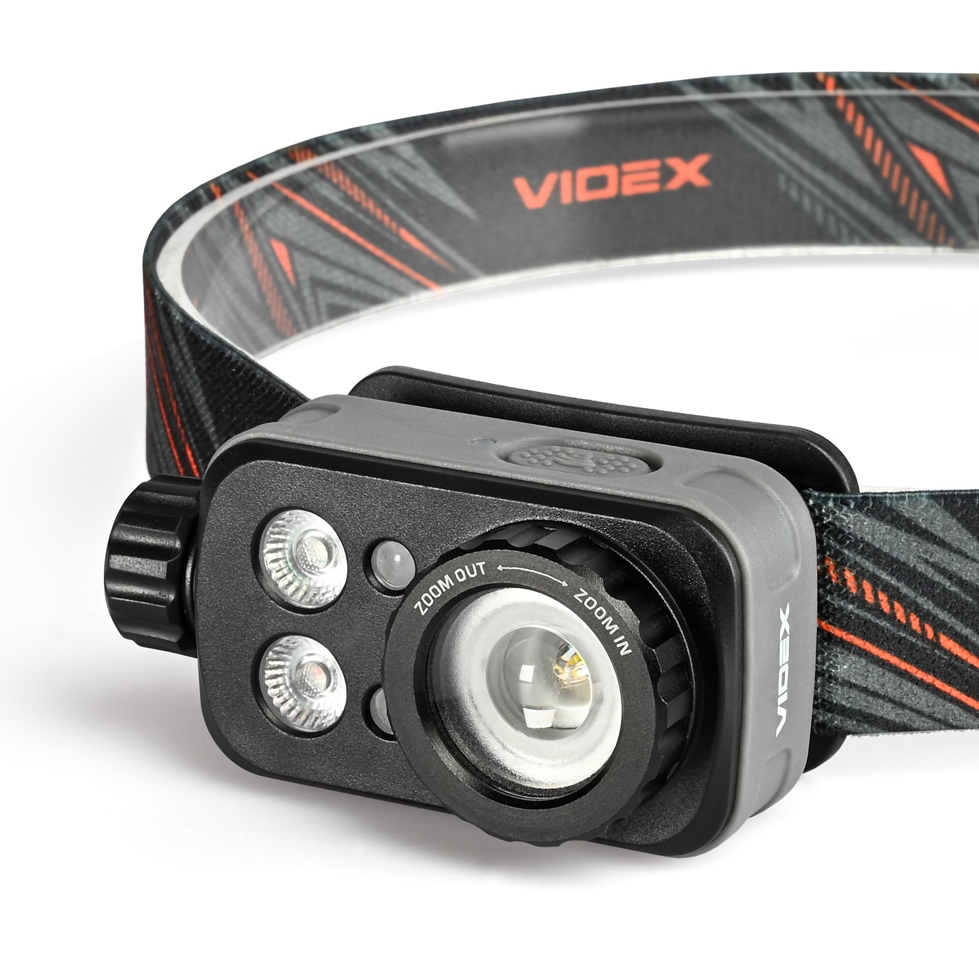 Налобний світлодіодний ліхтарик VIDEX VLF-H046Z 500Lm 5000K — фото 2 з 15
