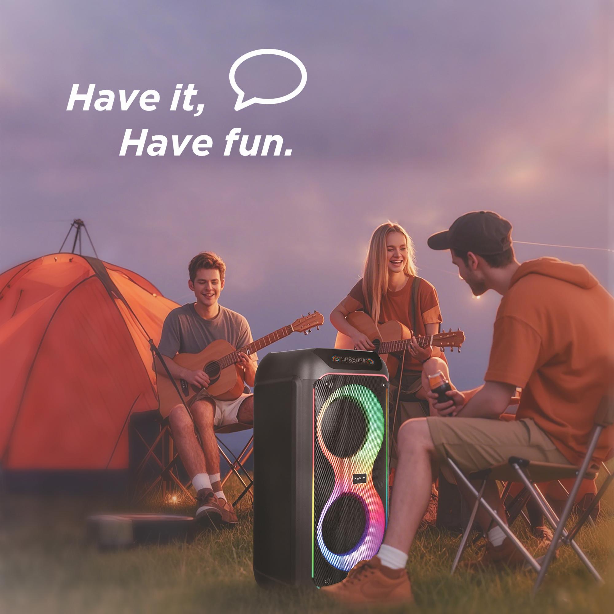 Портативна колонка HAVIT SQ149BT 100W RGB Black — фото 13 з 13