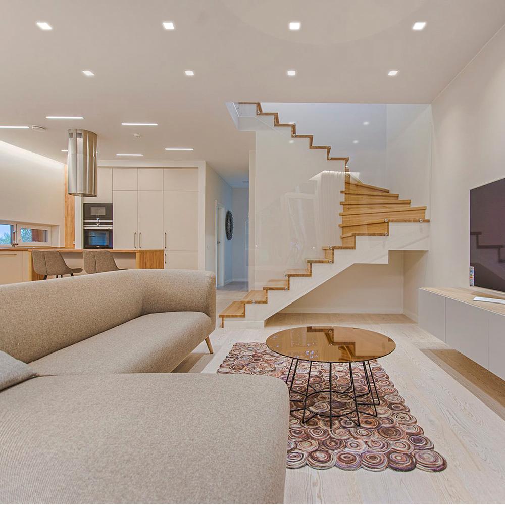 LED світильник безрамковий квадратний VIDEX VLE-DLFS-094 9W 4000K 220V — фото 3 з 4