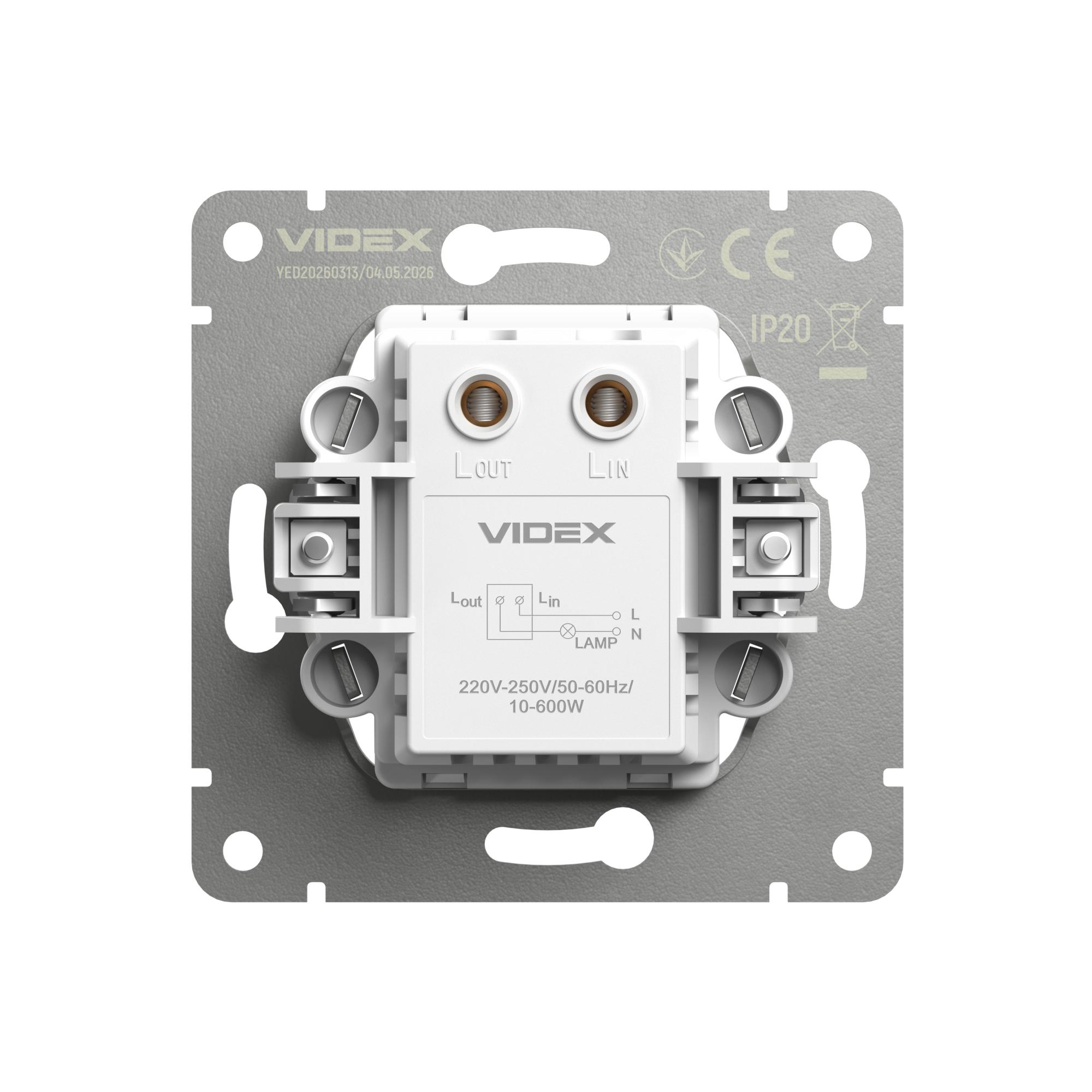 Димер 600W сірий графіт VIDEX NOTA (VF-NT-DM600-GR) — фото 4 з 4