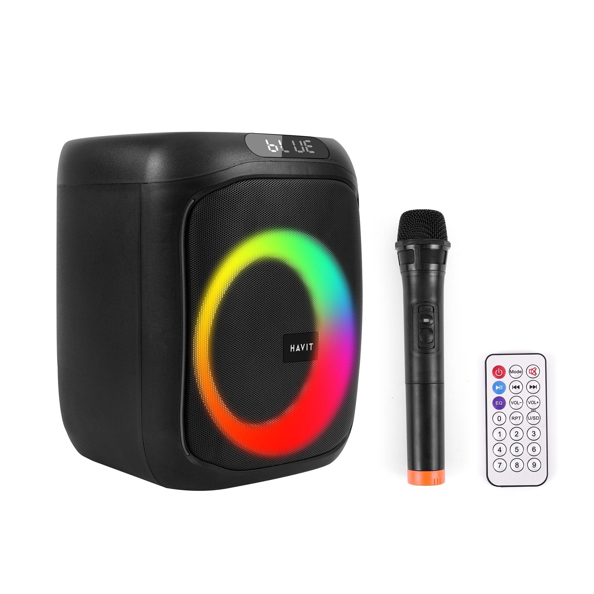 Портативна колонка HAVIT SQ146BT 60W RGB Black — фото 14 з 15