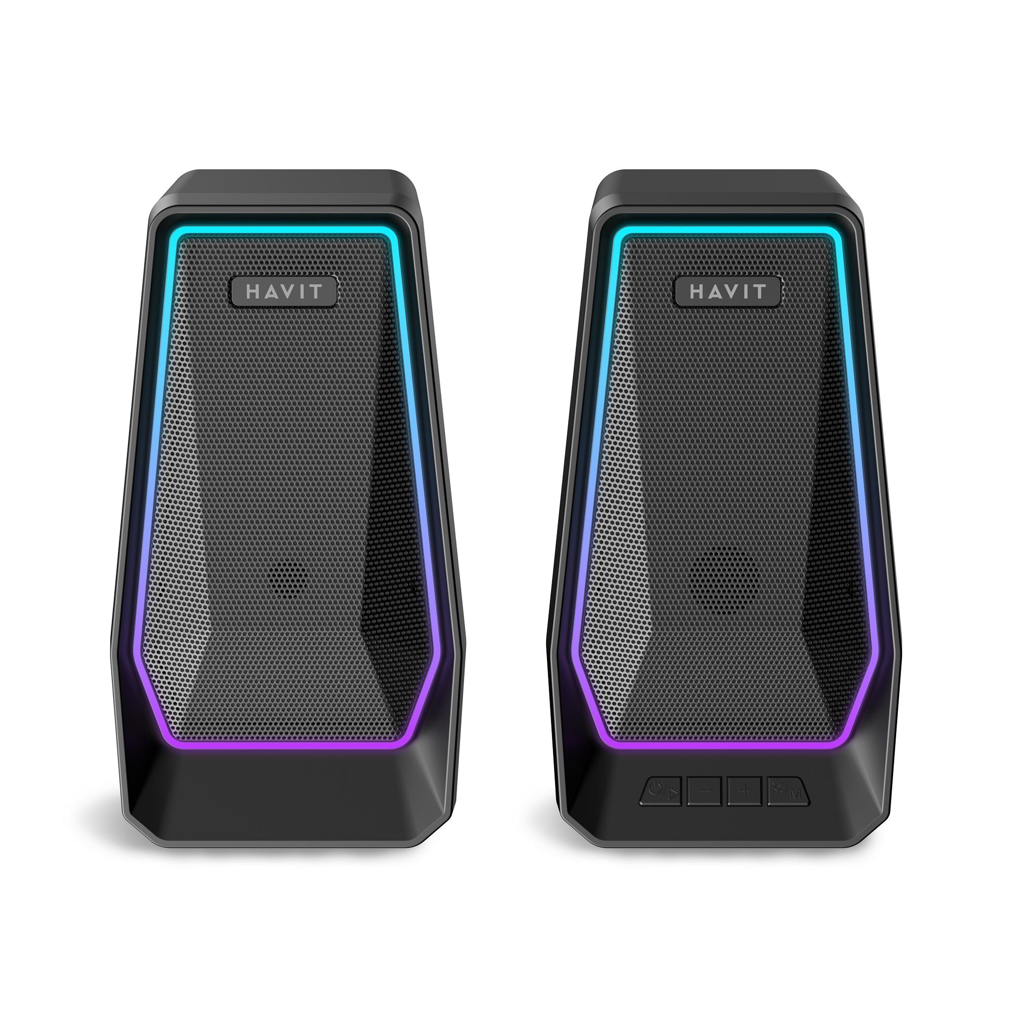 Стерео колонки HAVIT SK769BT USB 10W RGB Black — фото 3 з 4