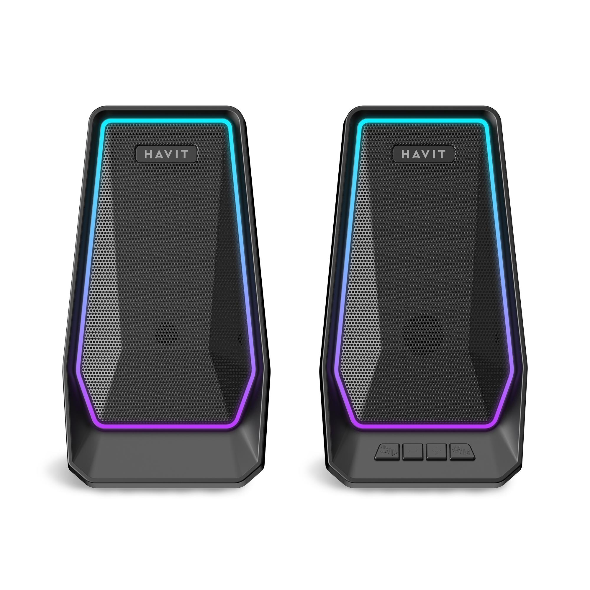 Стерео колонки HAVIT SK769BT USB 10W RGB Black — фото 2 з 4