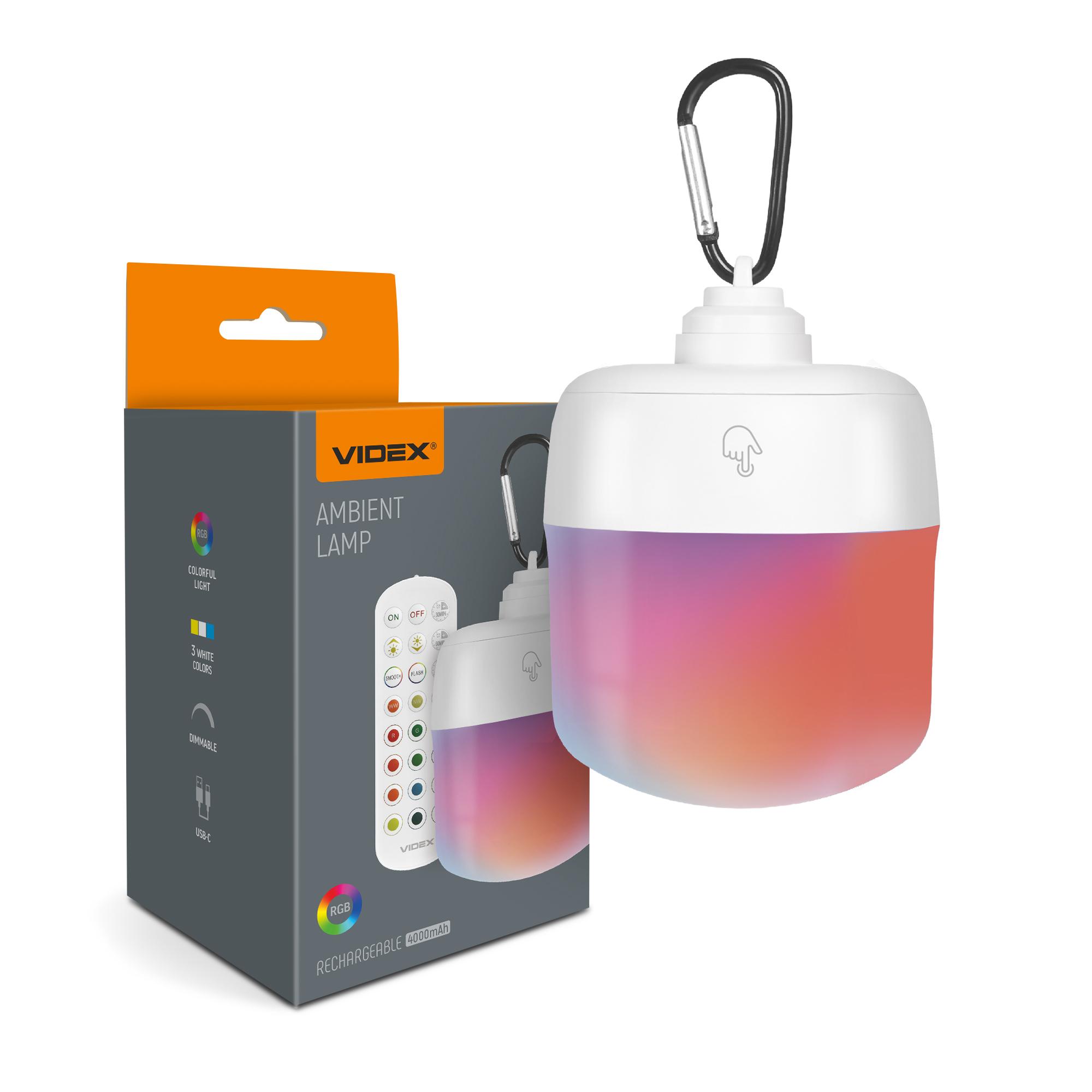 LED Світильник акумуляторний сенсорний з пультом VIDEX VL-NL103W-R