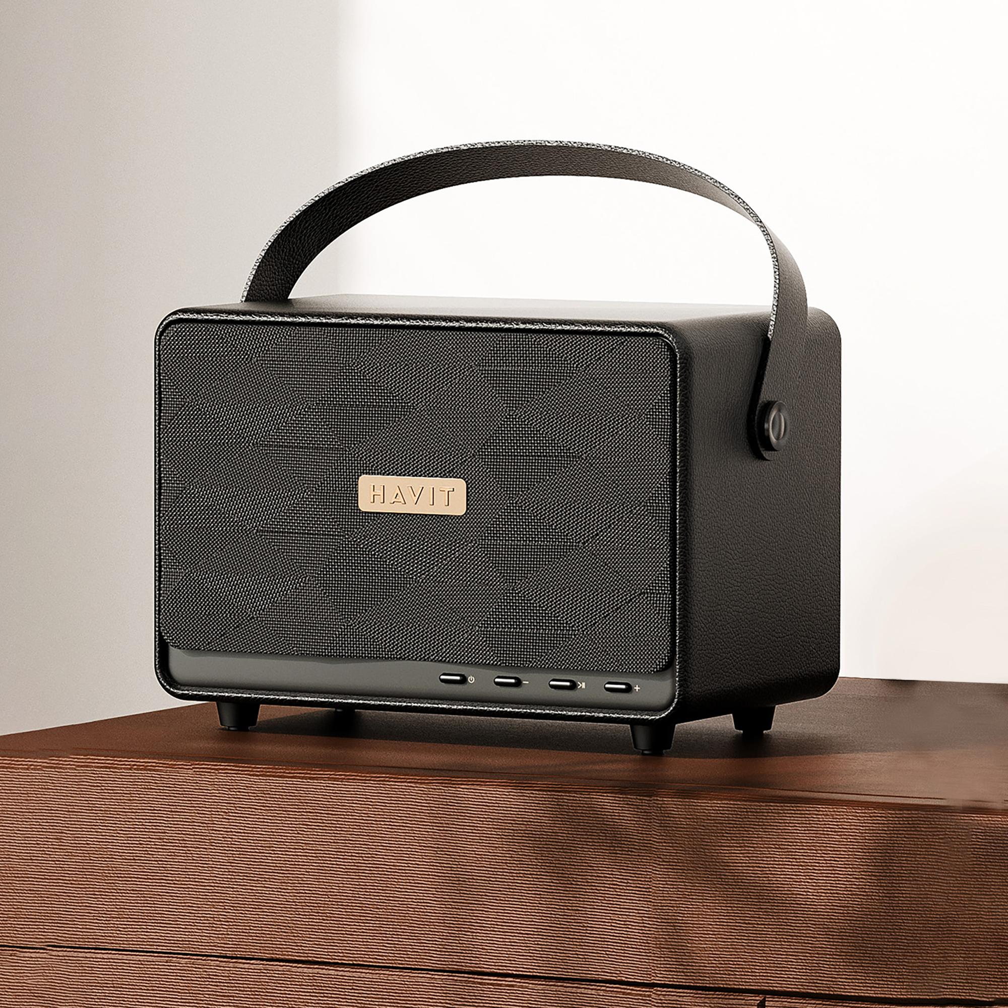Портативна колонка HAVIT SK907BT "Classic II SE" 30W Black — фото 6 з 7