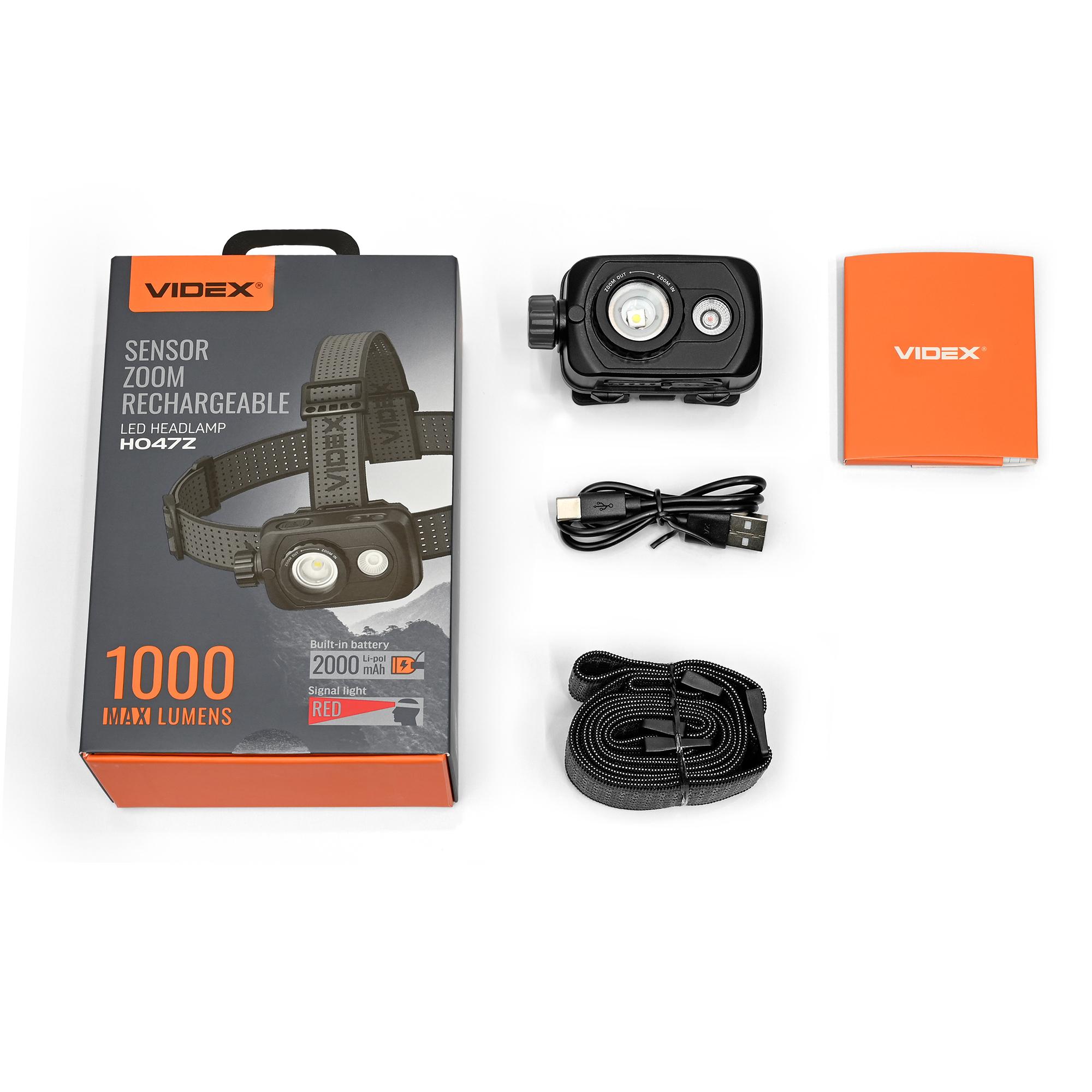 Налобний світлодіодний ліхтарик VIDEX VLF-H047Z 1000Lm 5000K — фото 21 з 21