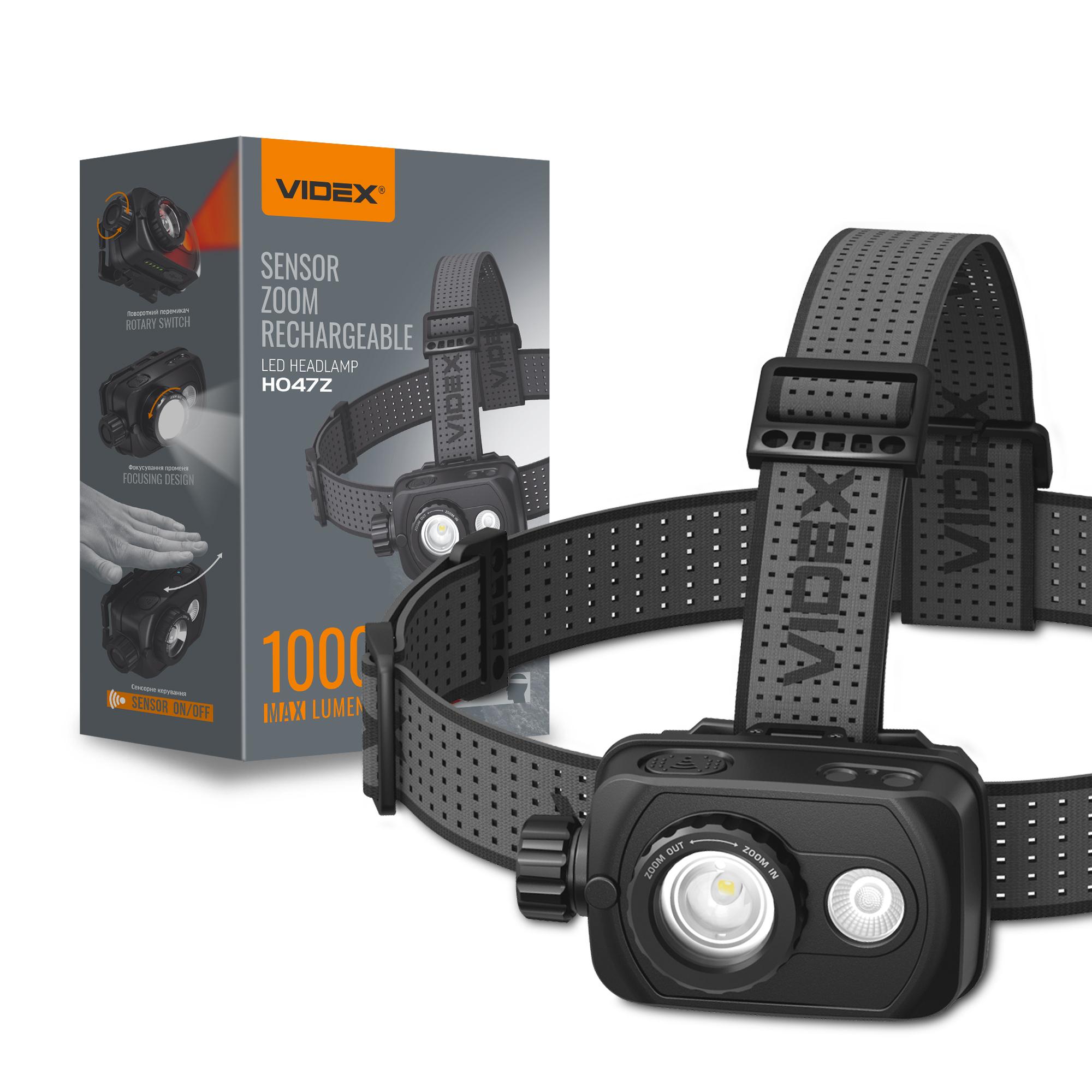 Налобний світлодіодний ліхтарик VIDEX VLF-H047Z 1000Lm 5000K — фото 1 з 21