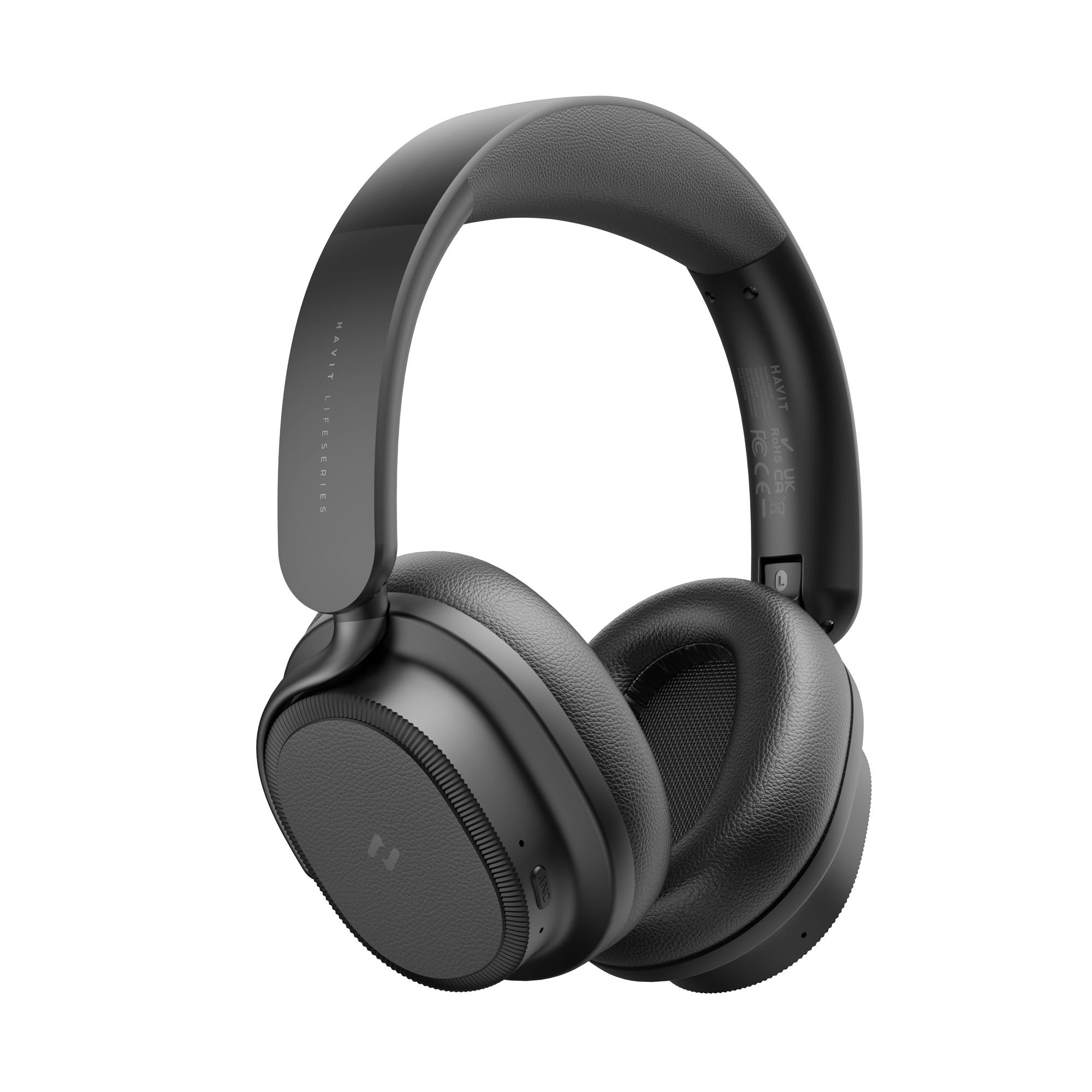 Навушники накладні бездротові HAVIT H635BT "SPACE NC01H" ANC Black — фото 2 з 5