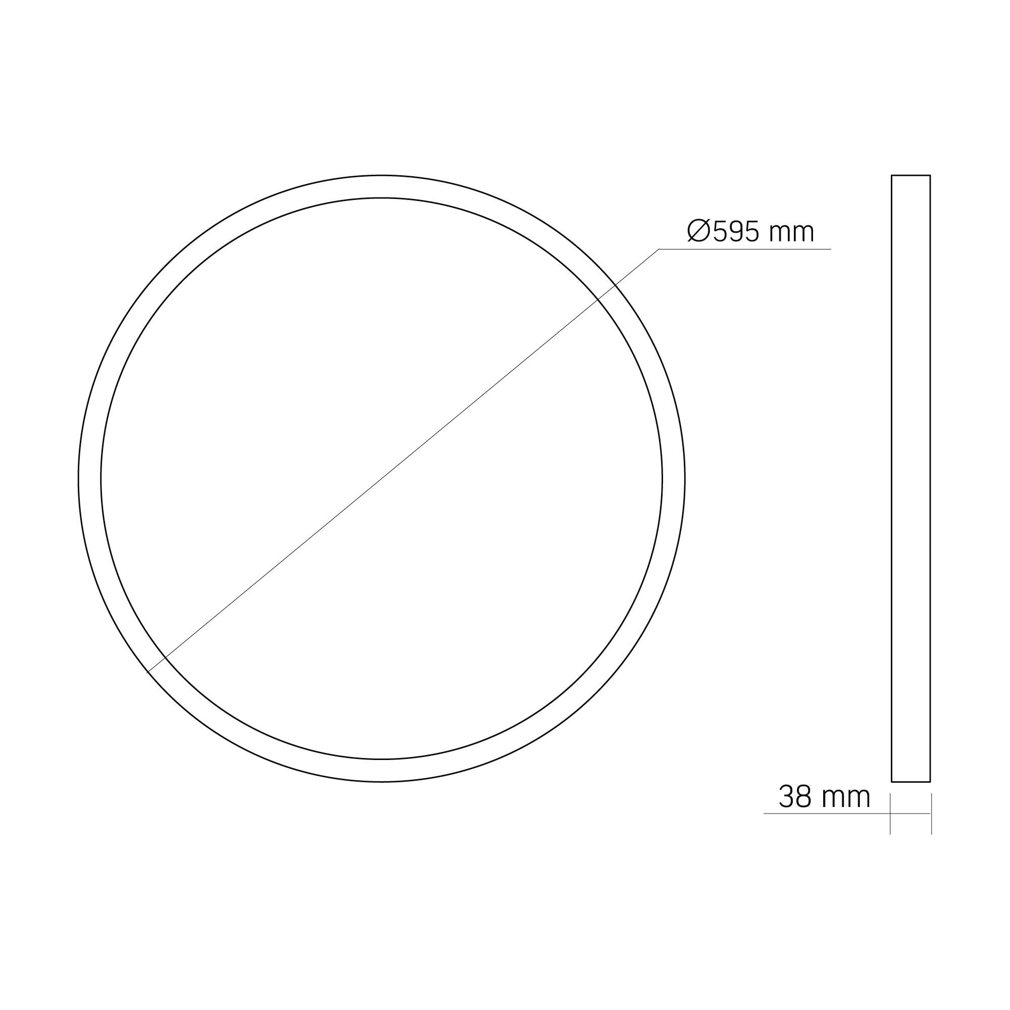 LED панель кругла VIDEX PBR600 48W 3000-4000-6000K 230V — фото 15 з 15