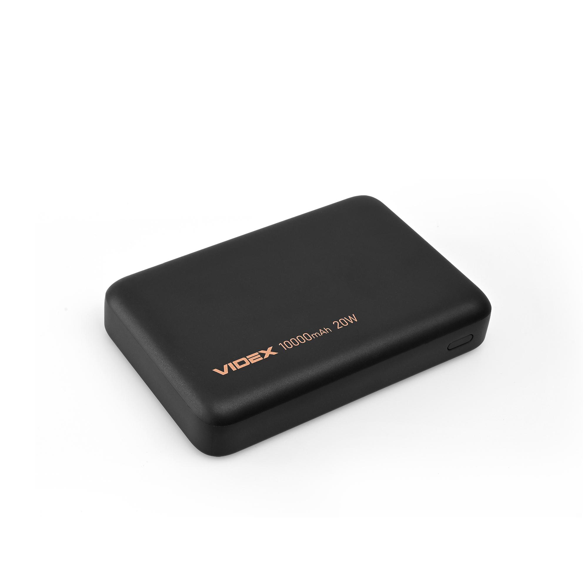 Повербанк з бездротовою зарядкою 10000mAh VIDEX VPB-331 PD20W Black — фото 6 з 10