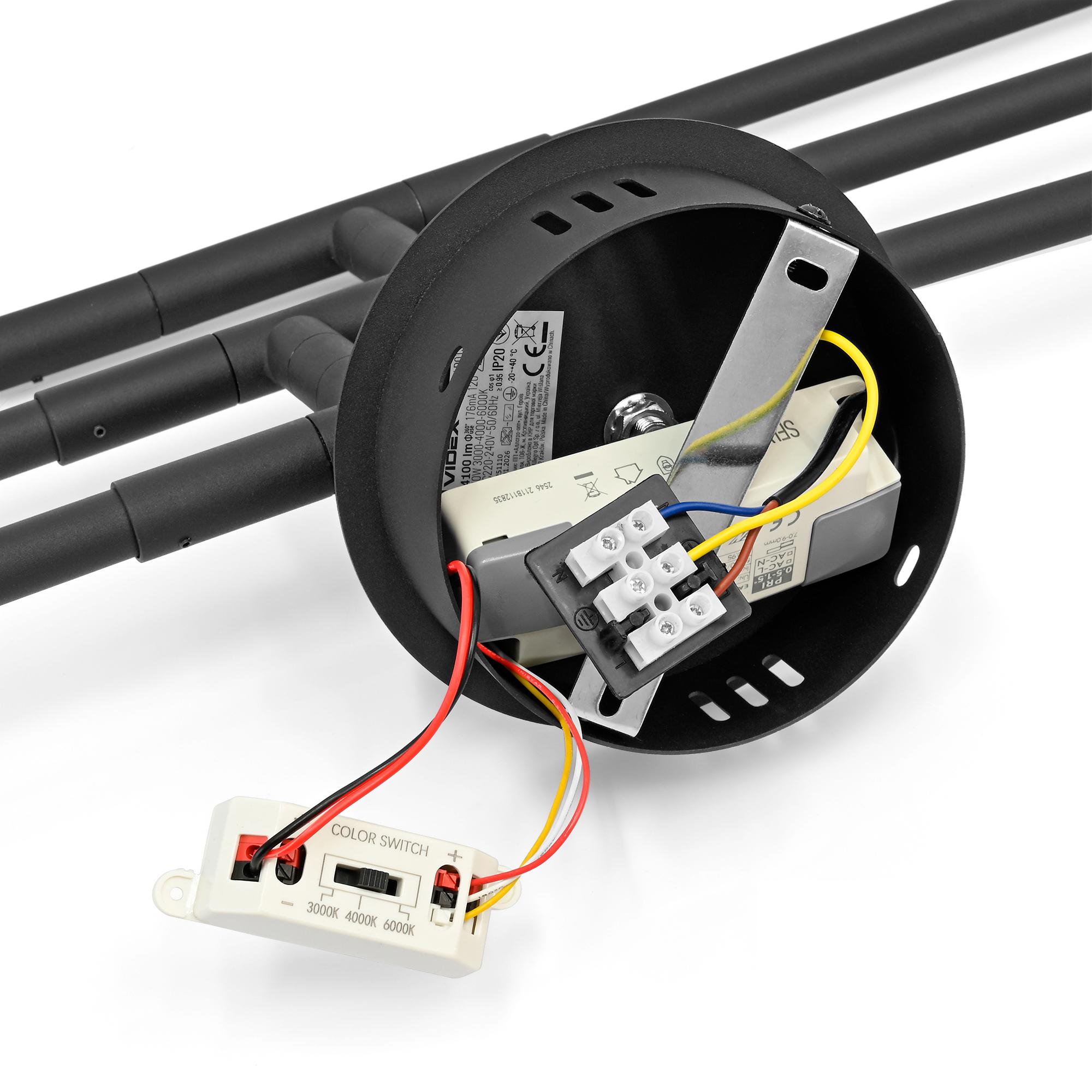 LED світильник стельовий VIDEX CLD013 40W 3000-4000-6000K Black — фото 11 з 16