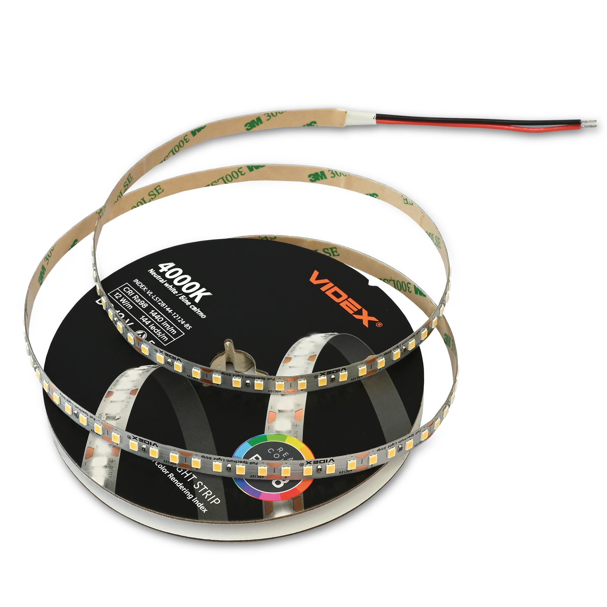 LED стрічка VIDEX DC12V 60W 5M 4000K Ra98 IP20 (VL-LST28144-12124-B5) — фото 4 з 6