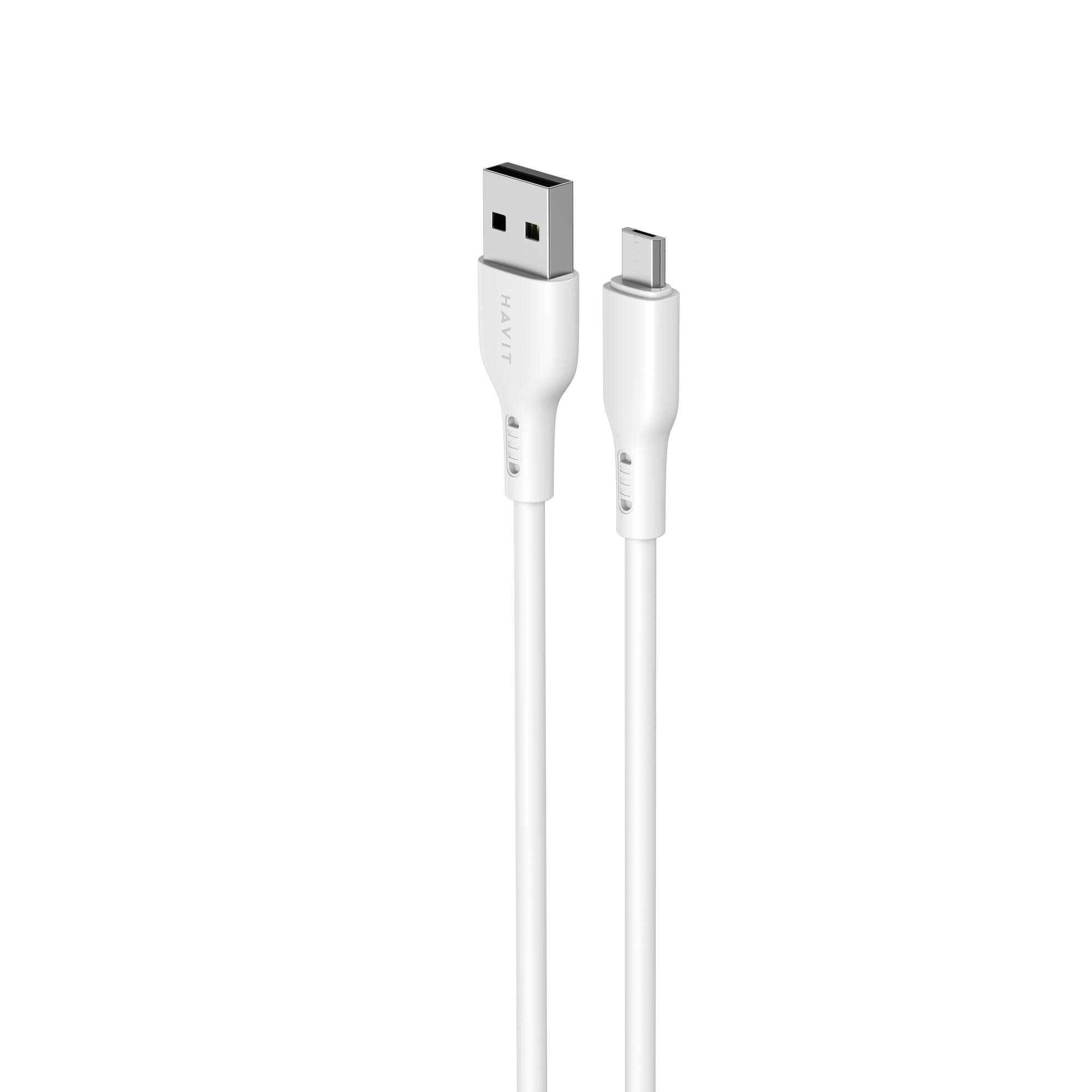 Кабель USB - Micro USB HAVIT CB6359 PRO 3A 1м White — фото 2 з 4
