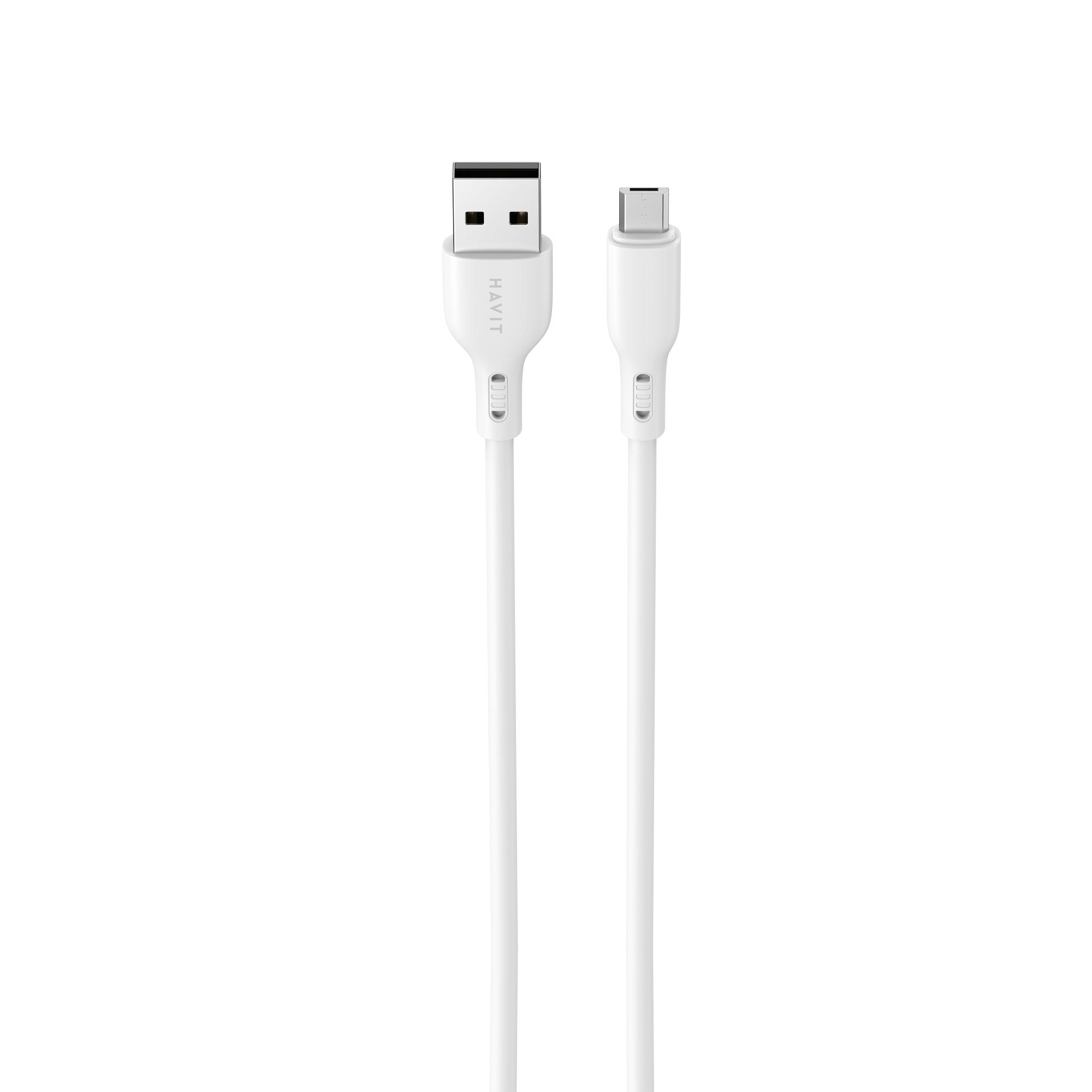 Кабель USB - Micro USB HAVIT CB6359 PRO 3A 1м White — фото 3 з 4