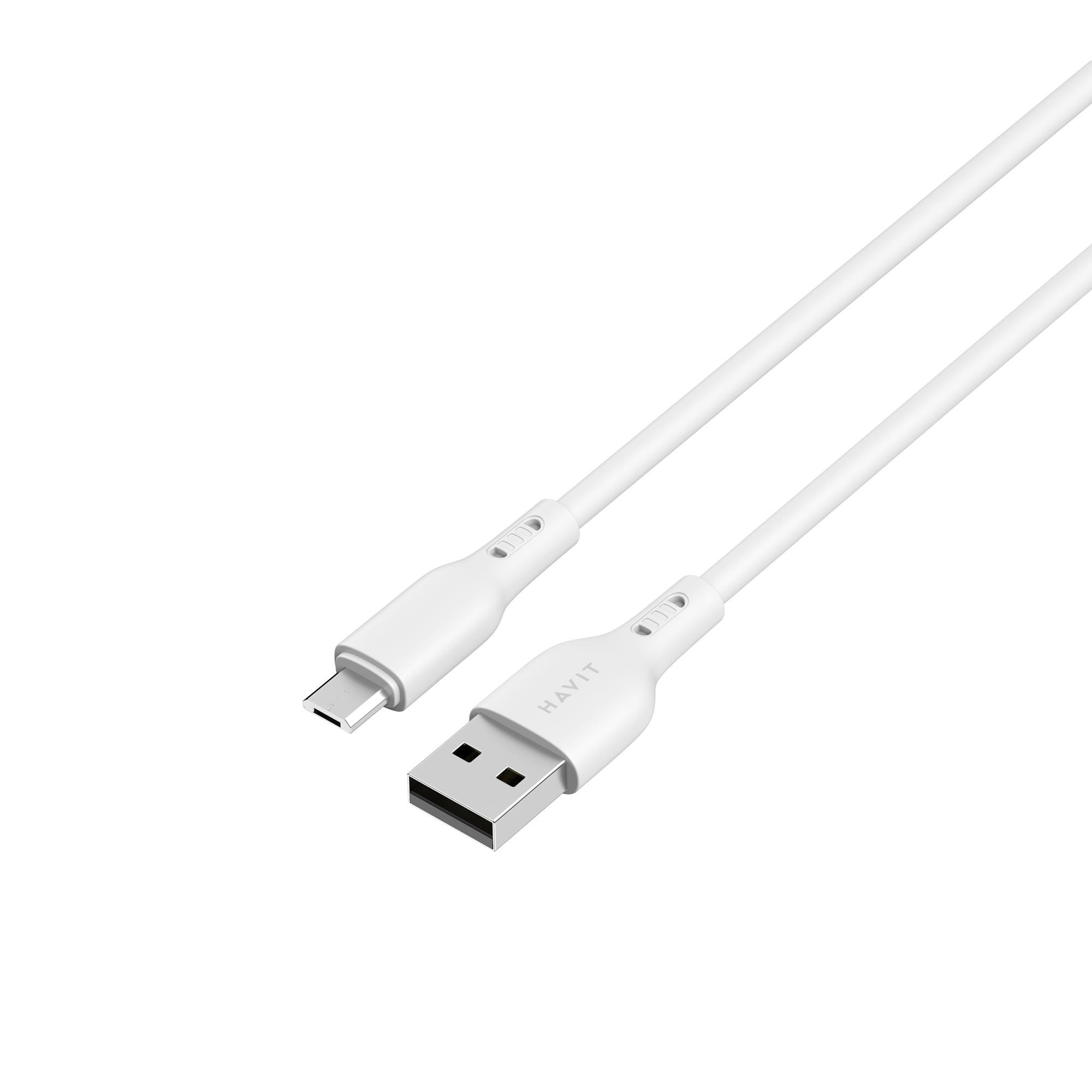Кабель USB - Micro USB HAVIT CB6359 PRO 3A 1м White — фото 4 з 4