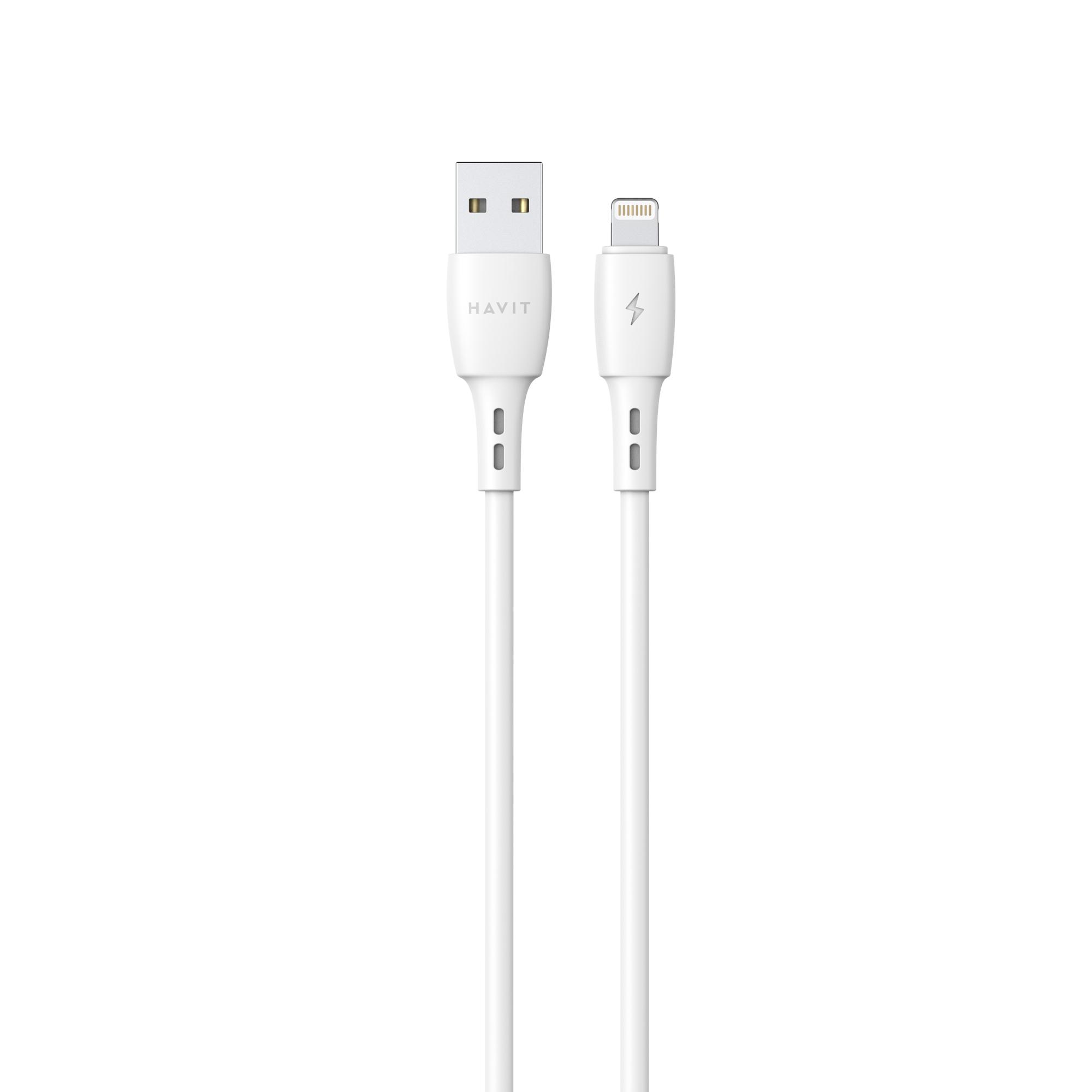 Кабель USB - Lightning HAVIT CB619C-L 2.1A 2м White
