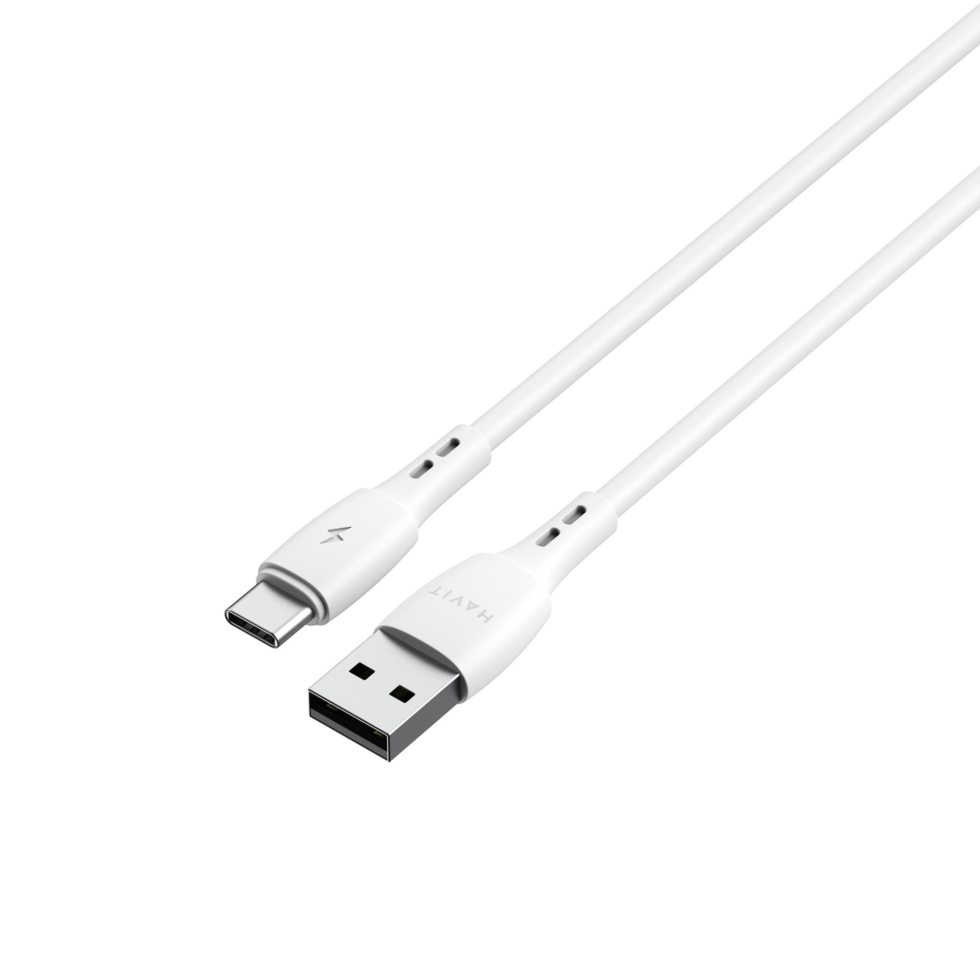 Кабель USB - USB-C HAVIT CB620C-L 3A 2м White — фото 4 з 4