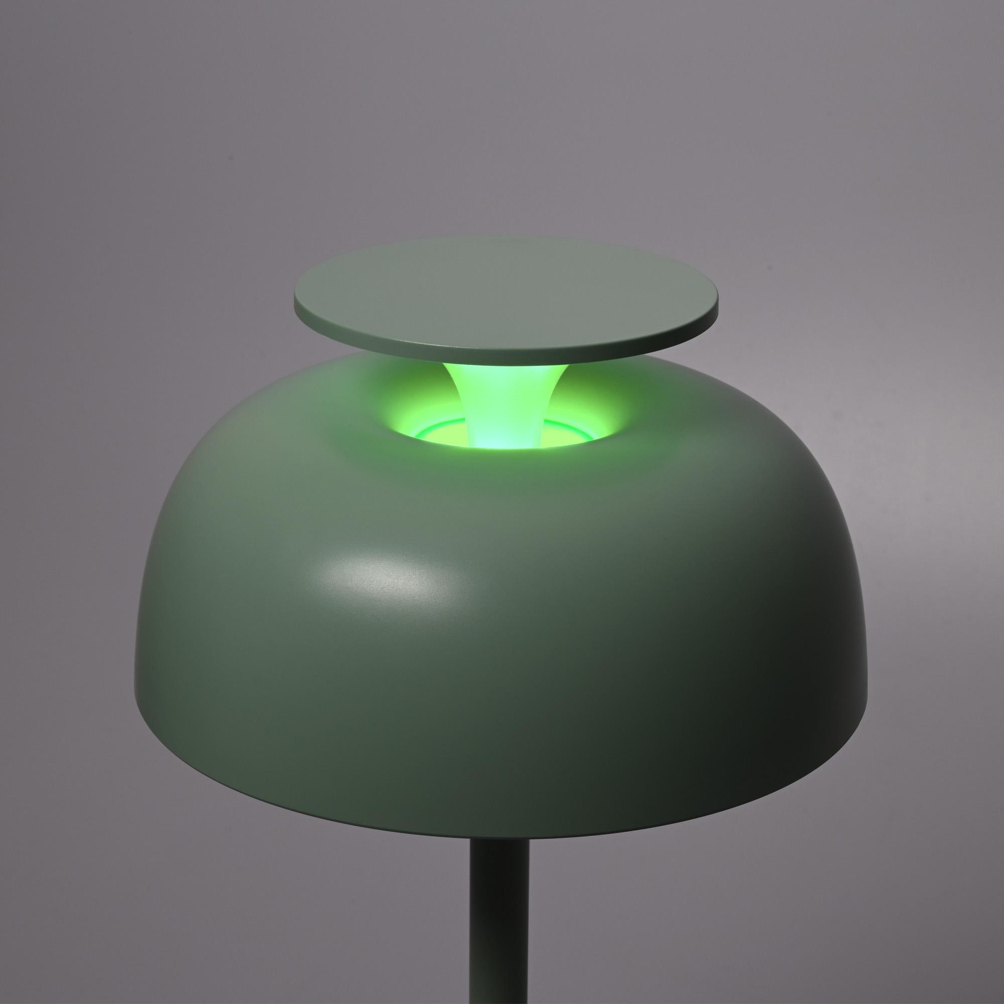 LED лампа настiльна з акумулятором VIDEX VL-TF24G 8W 4000K+RGB Green — фото 7 з 13