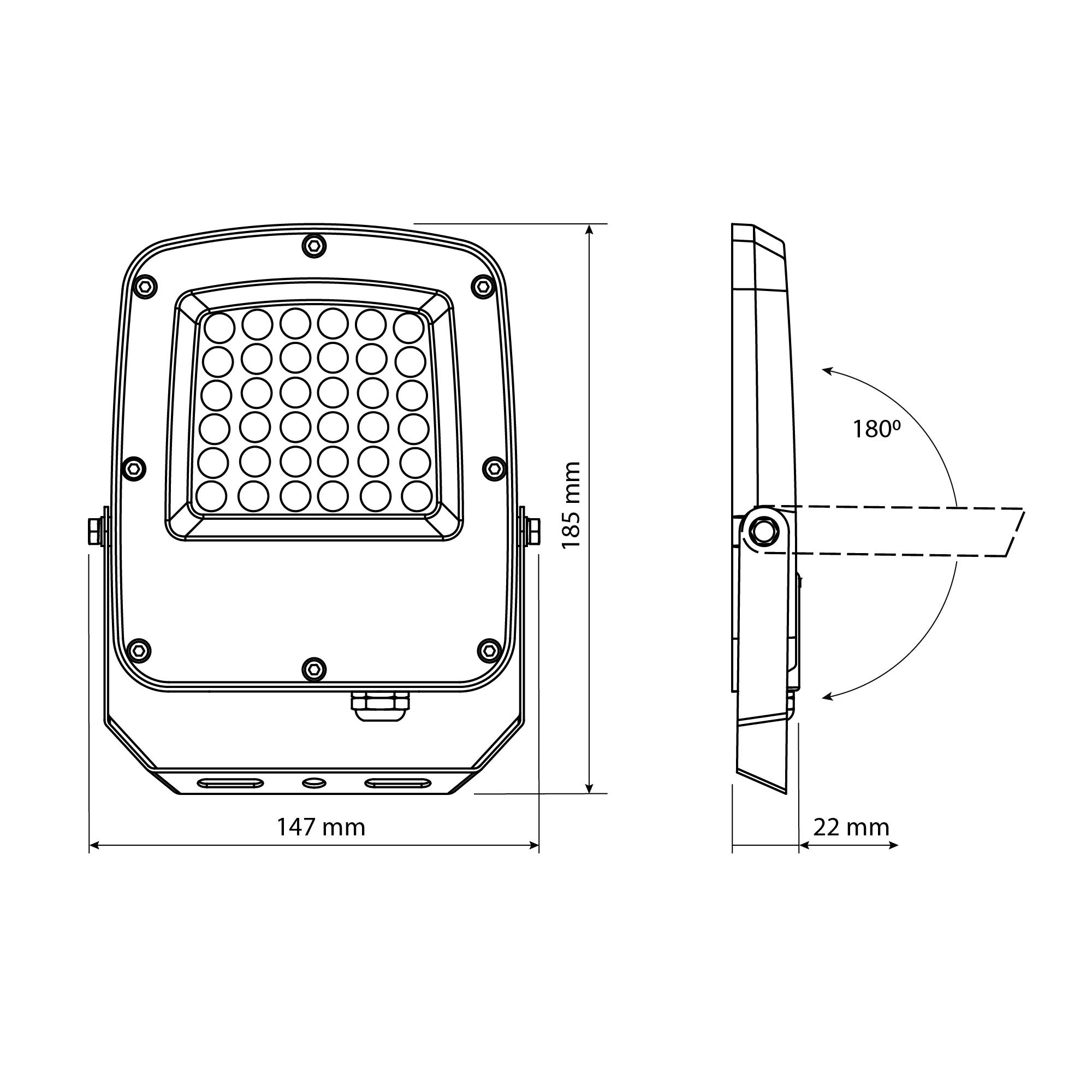 LED прожектор VIDEX F5 30W 3000-5000-6500K 230V White (VL-F5-030CW) — фото 14 з 14