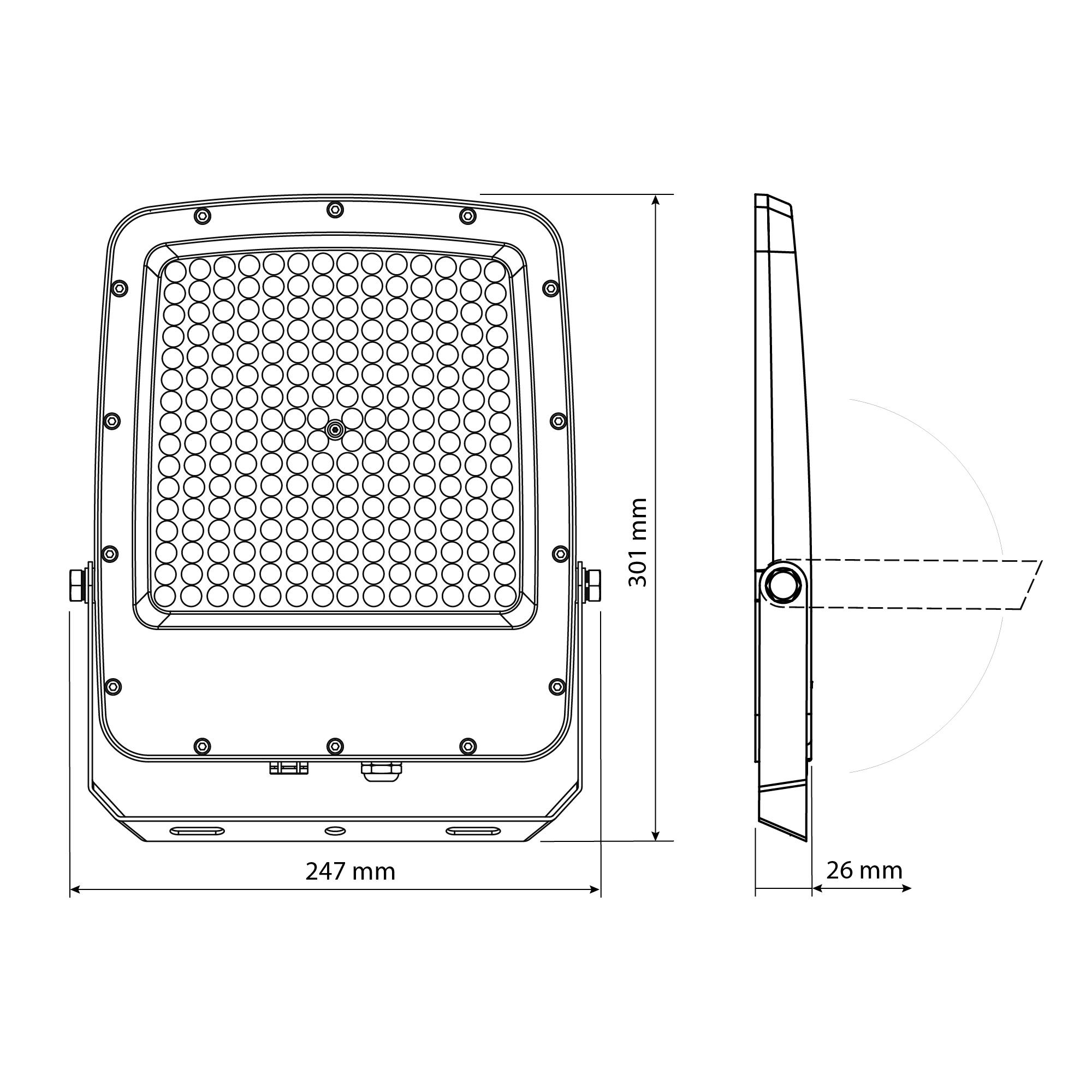 LED прожектор VIDEX F5 150W 3000-5000-6500K 230V White (VL-F5-150CW) — фото 15 з 15