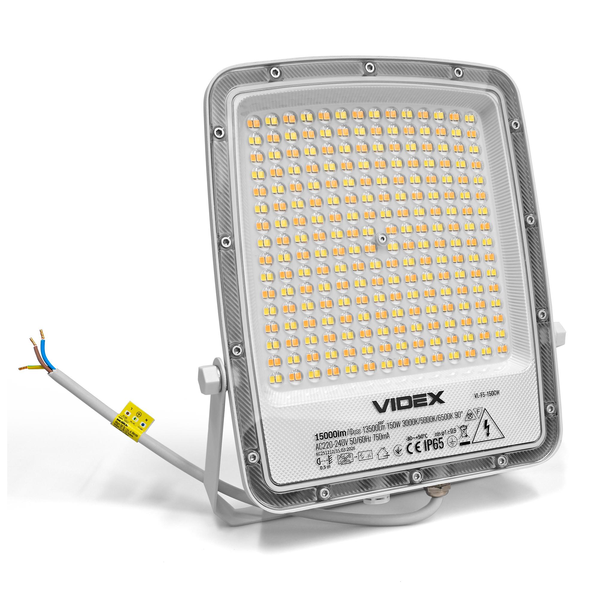 LED прожектор VIDEX F5 150W 3000-5000-6500K 230V White (VL-F5-150CW) — фото 3 з 15