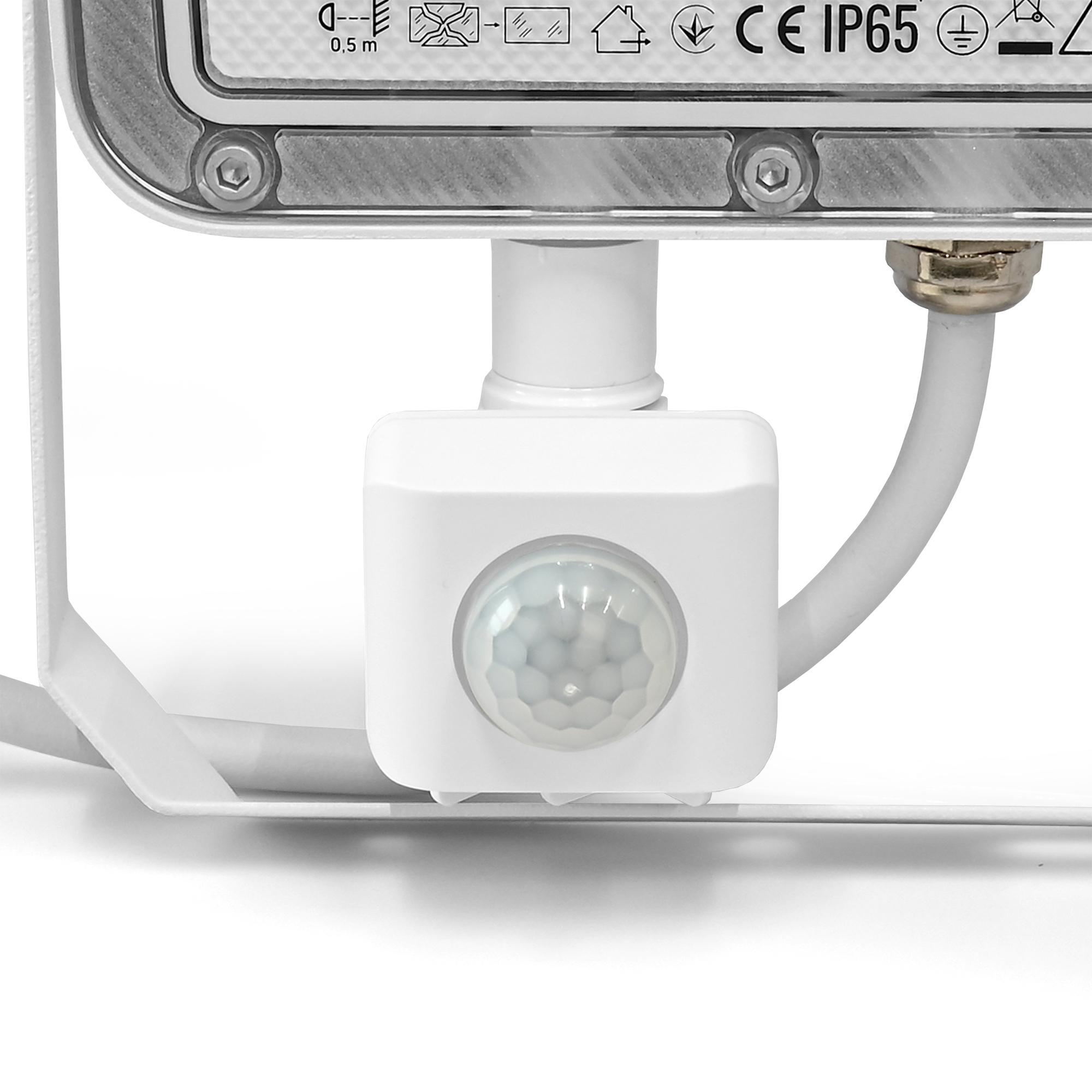 LED прожектор VIDEX F5 50W 3000-5000-6500K з датчиком руху 230V White (VL-F5-050CW-S) — фото 4 з 18